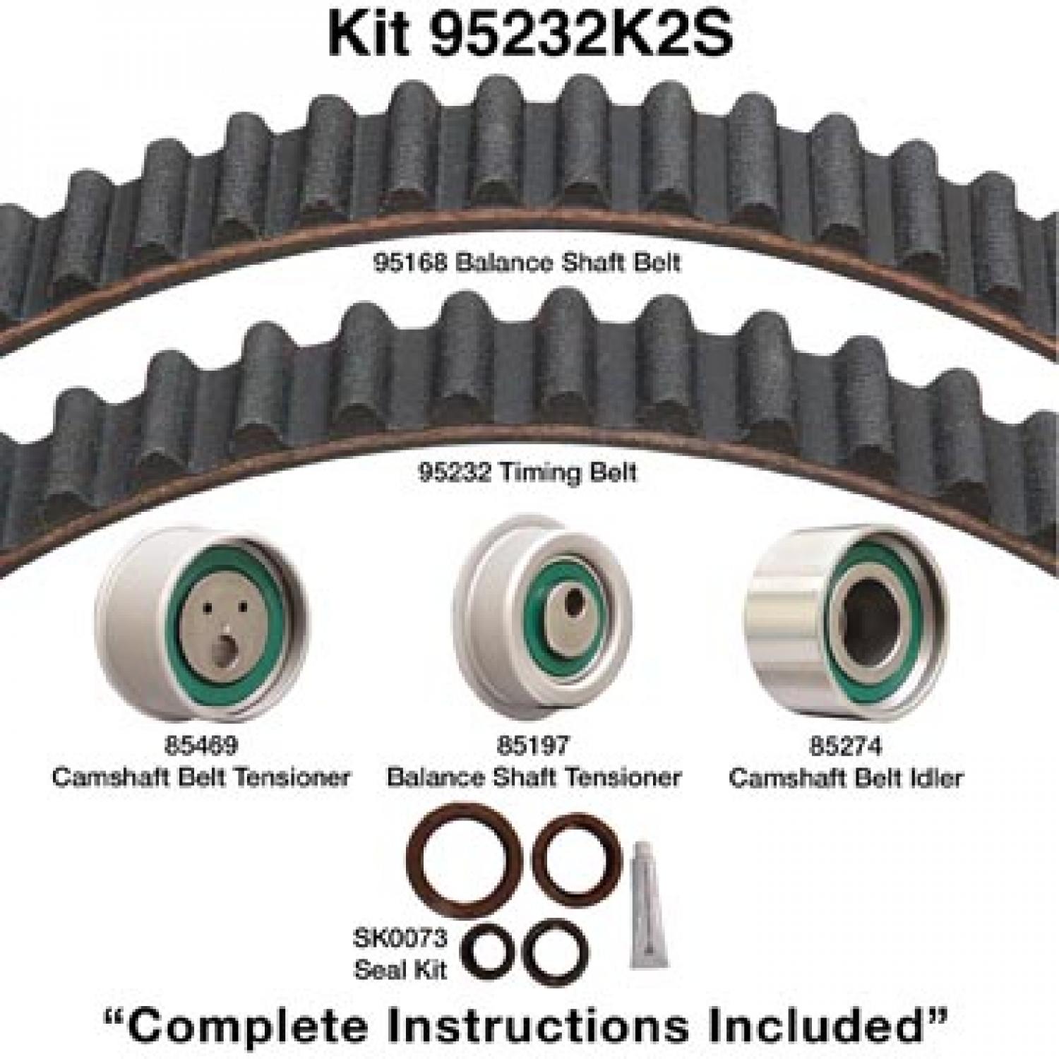 Dayco 95232K2S - Engine Timing Belt Kit Dayco 95232K2S Engine Timing Belt Kit product image 1 of 1