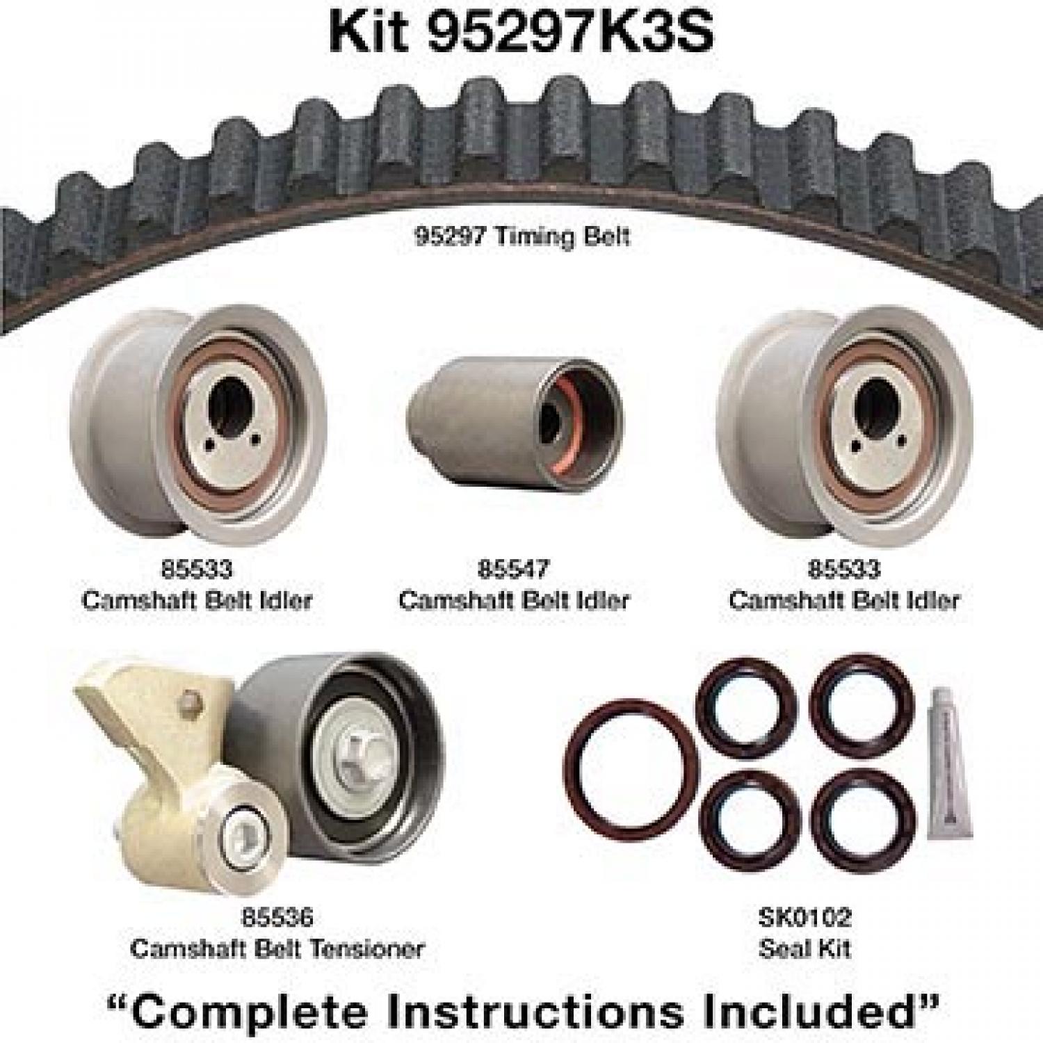 Dayco 95297K3S - Engine Timing Belt Kit Dayco 95297K3S Engine Timing Belt Kit product image 1 of 1