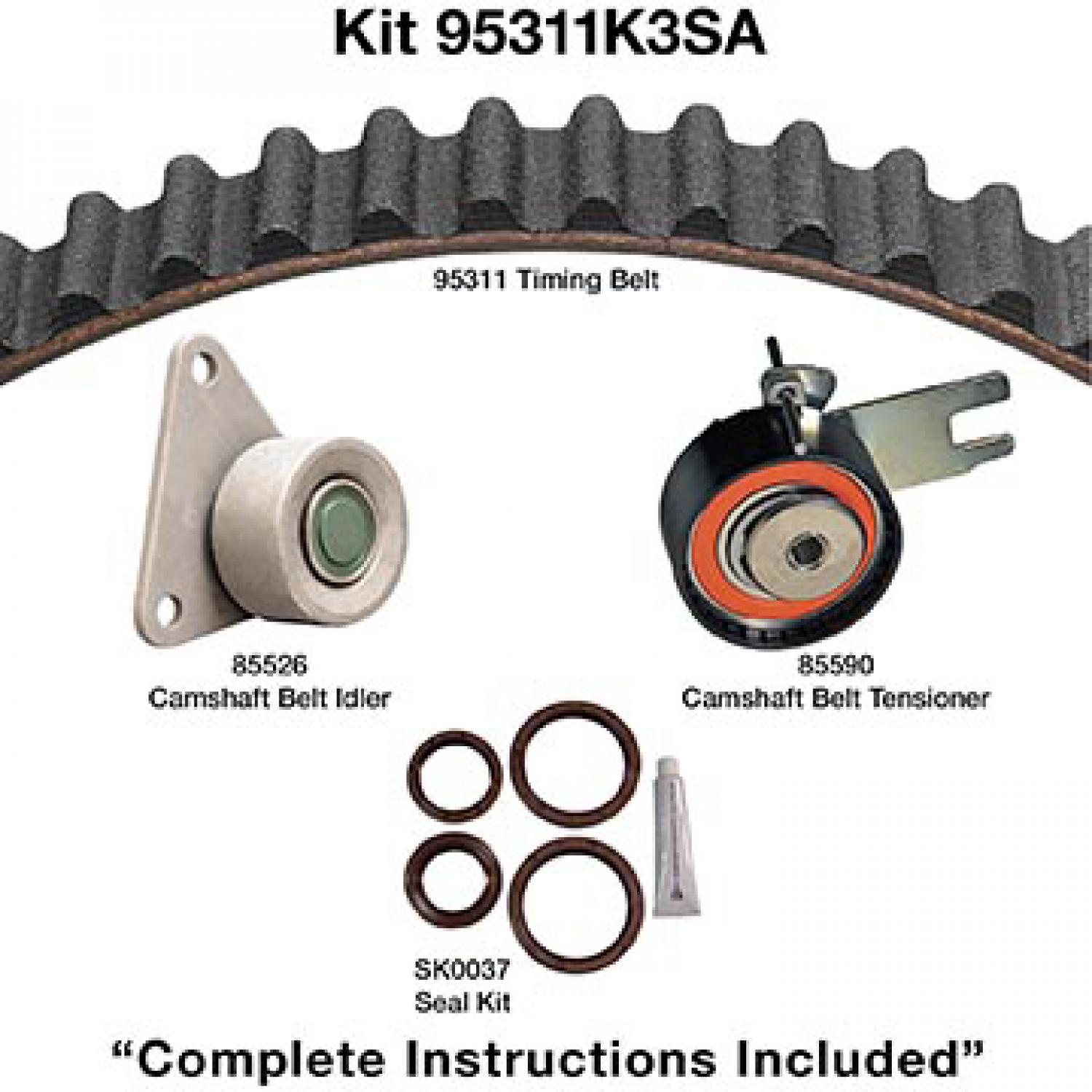 Dayco 95311K3SA - Engine Timing Belt Kit Dayco 95311K3SA Engine Timing Belt Kit product image 1 of 1