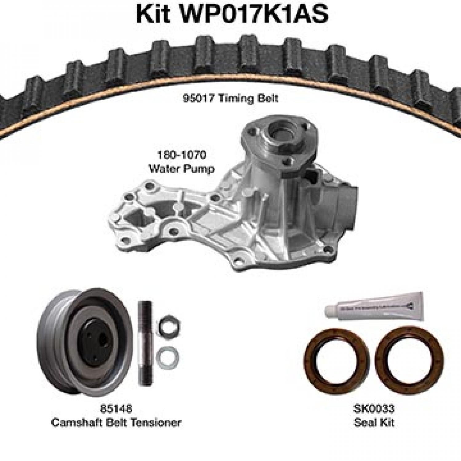 Dayco WP017K1AS - Engine Timing Belt Kit with Water Pump Dayco WP017K1AS Engine Timing Belt Kit with Water Pump product image 1 of 1