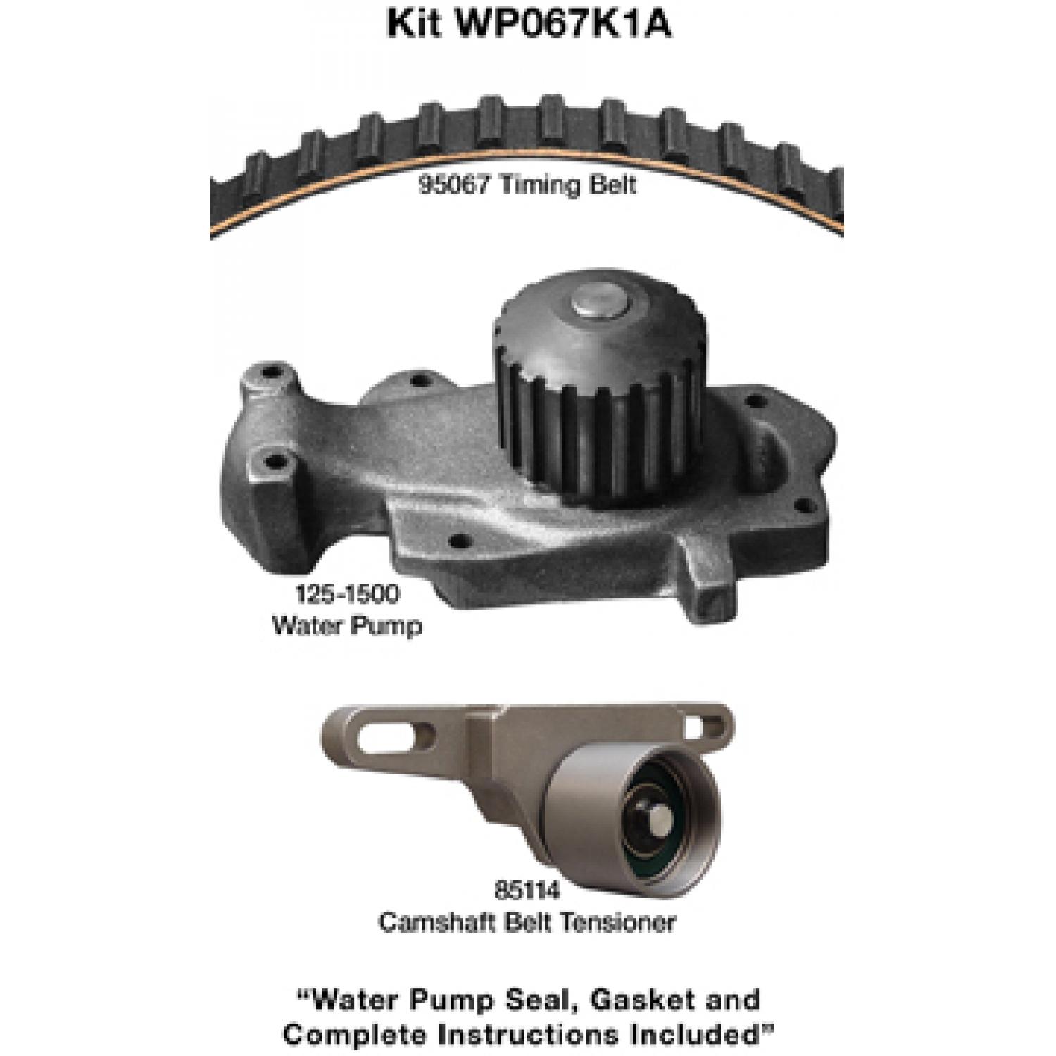 Dayco WP067K1A Engine Timing Belt Kit with Water Pump product image 1 of 1