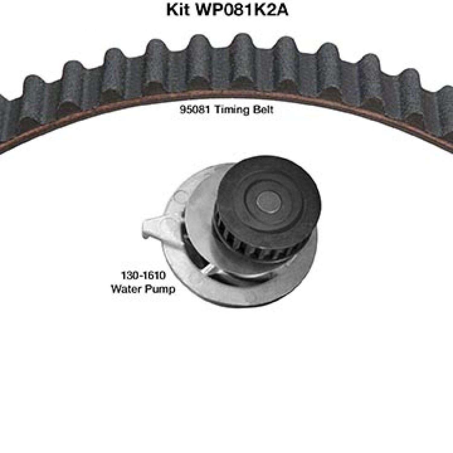 Dayco WP081K2A Engine Timing Belt Kit with Water Pump product image 1 of 1
