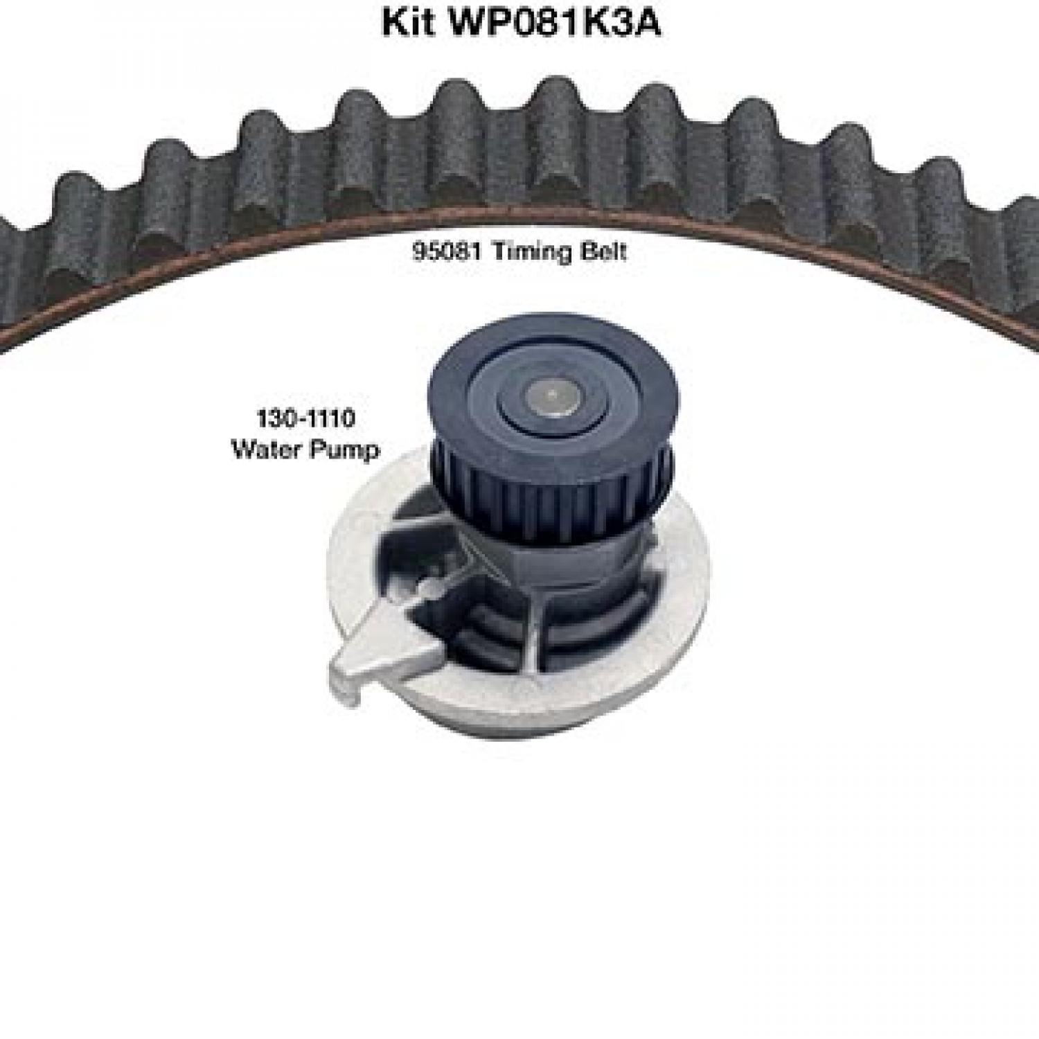 Dayco WP081K3A Engine Timing Belt Kit with Water Pump product image 1 of 1