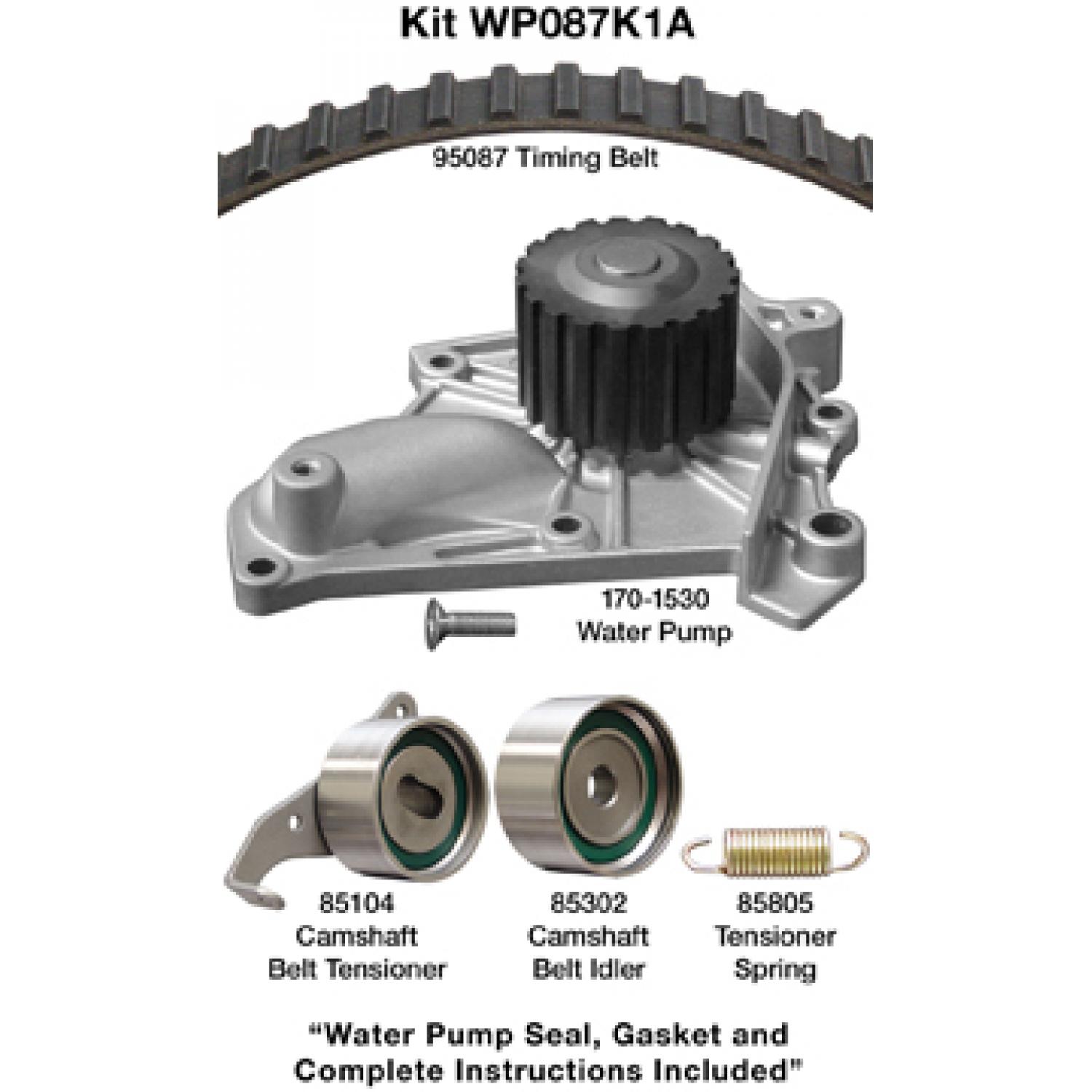Dayco WP087K1A Engine Timing Belt Kit with Water Pump product image 1 of 1