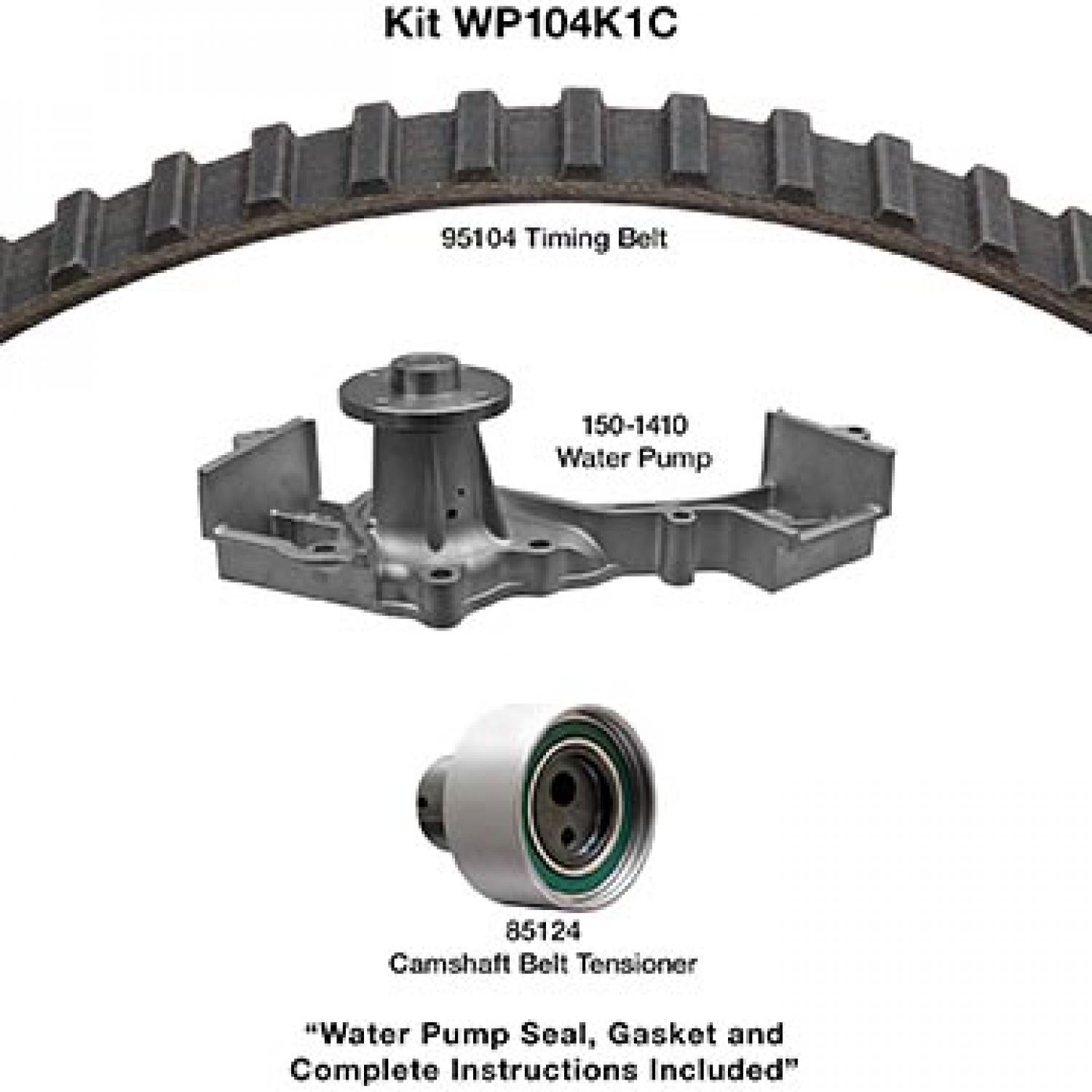 Dayco WP104K1C Engine Timing Belt Kit with Water Pump product image 1 of 1