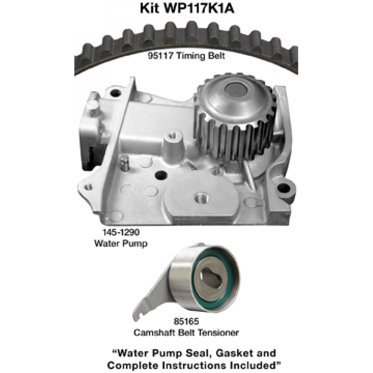 Dayco WP117K1A Engine Timing Belt Kit with Water Pump product image 1 of 1