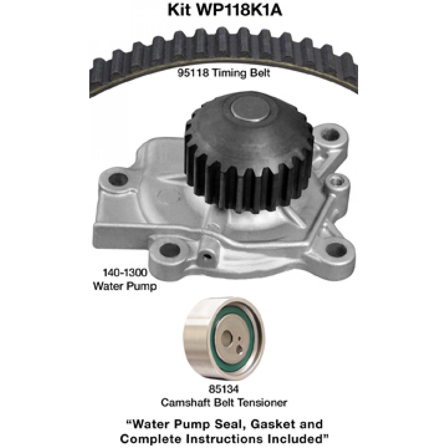 Dayco WP118K1A - Engine Timing Belt Kit with Water Pump Dayco WP118K1A Engine Timing Belt Kit with Water Pump product image 1 of 1