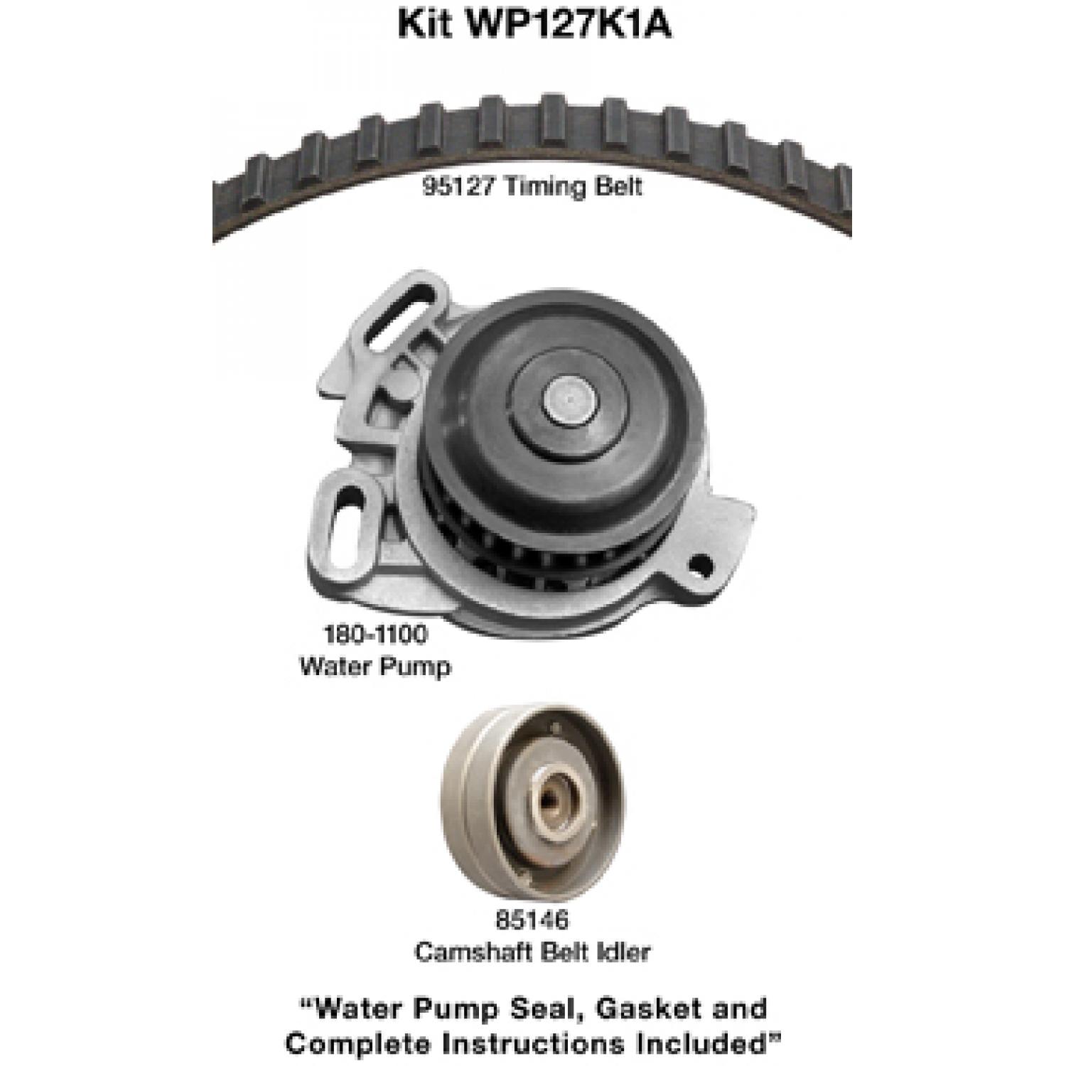 Dayco WP127K1A - Engine Timing Belt Kit with Water Pump Dayco WP127K1A Engine Timing Belt Kit with Water Pump product image 1 of 1