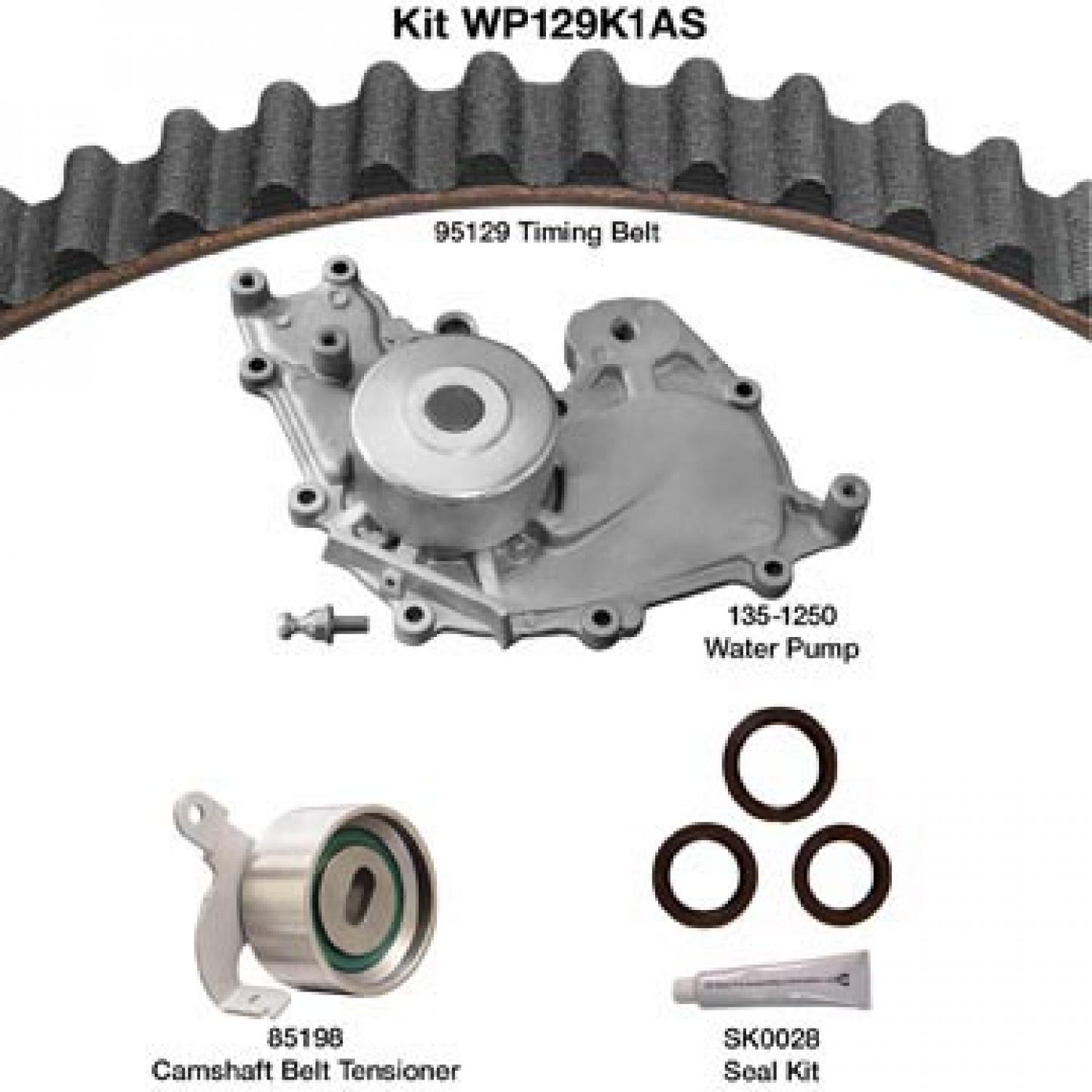 Dayco WP129K1AS - Engine Timing Belt Kit with Water Pump Dayco WP129K1AS Engine Timing Belt Kit with Water Pump product image 1 of 1