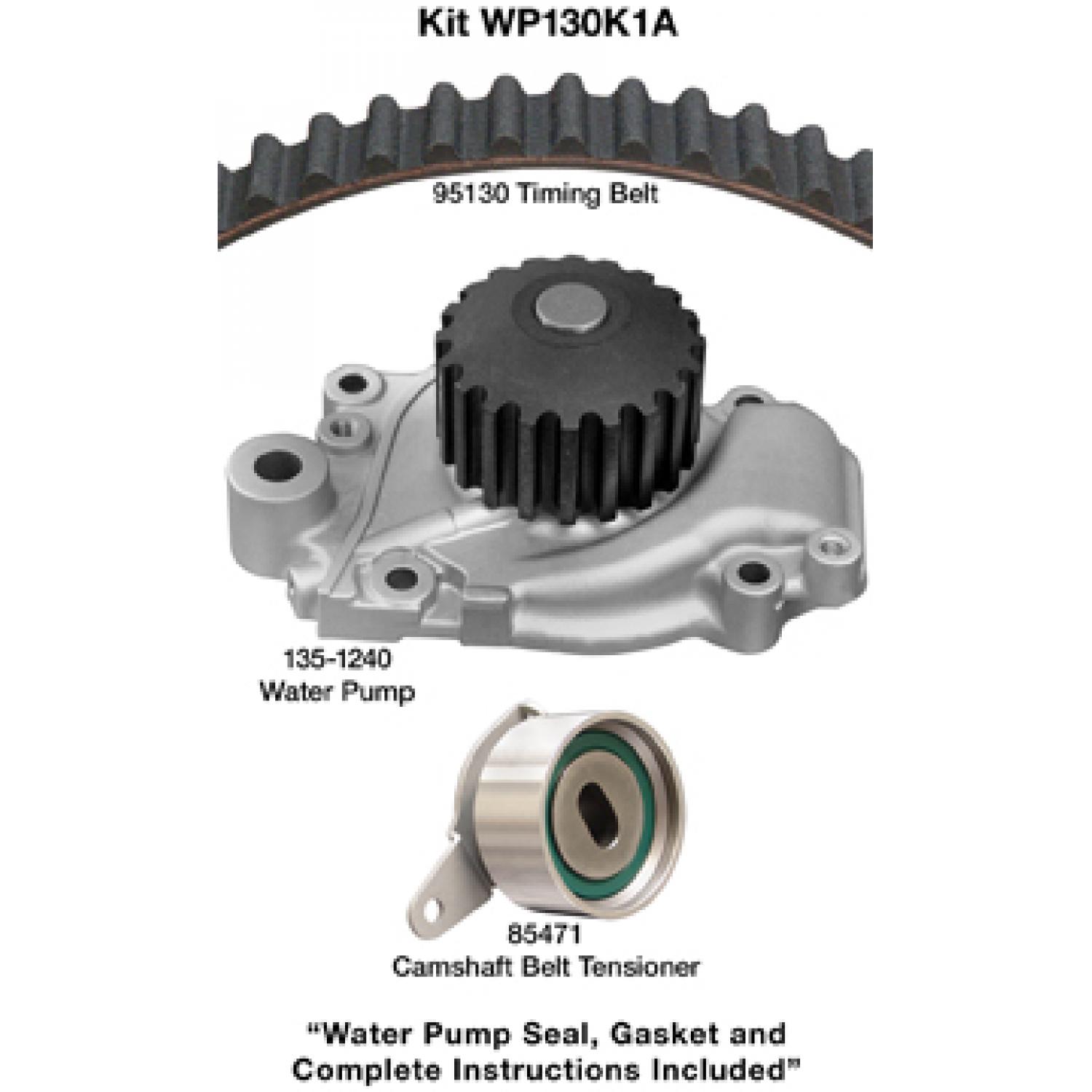 Dayco WP130K1A Engine Timing Belt Kit with Water Pump product image 1 of 1