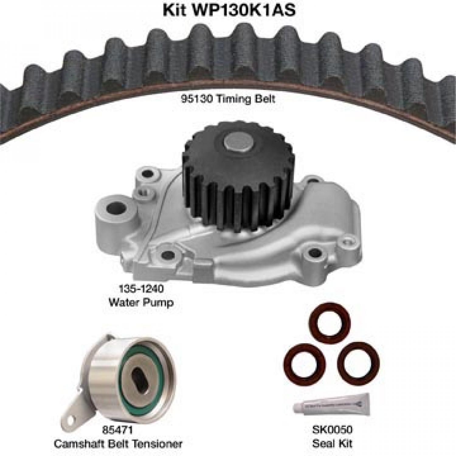 Dayco WP130K1AS - Engine Timing Belt Kit with Water Pump Dayco WP130K1AS Engine Timing Belt Kit with Water Pump product image 1 of 1