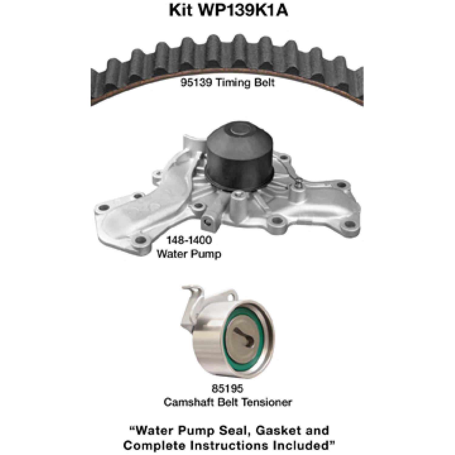 Dayco WP139K1A Engine Timing Belt Kit with Water Pump product image 1 of 1