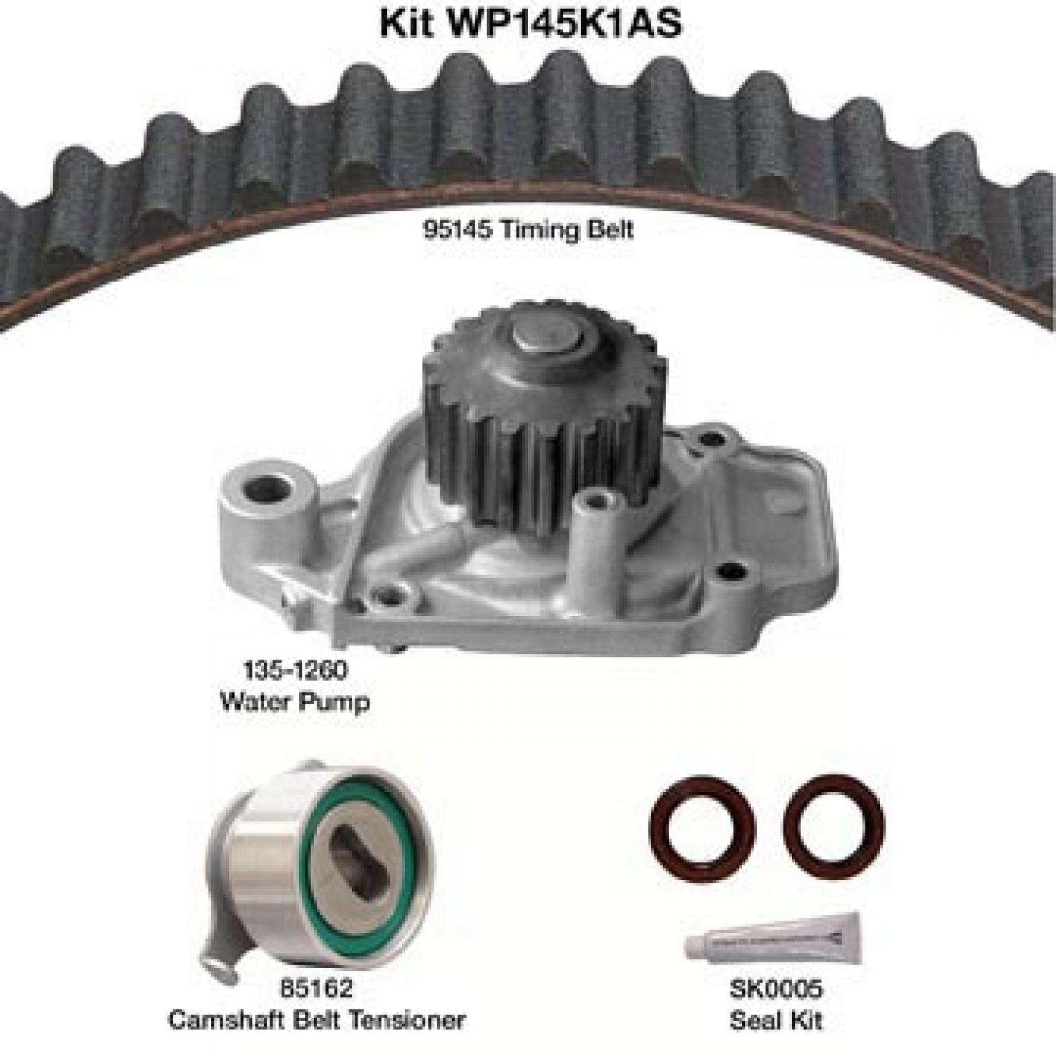 Dayco WP145K1AS - Engine Timing Belt Kit with Water Pump Dayco WP145K1AS Engine Timing Belt Kit with Water Pump product image 1 of 1