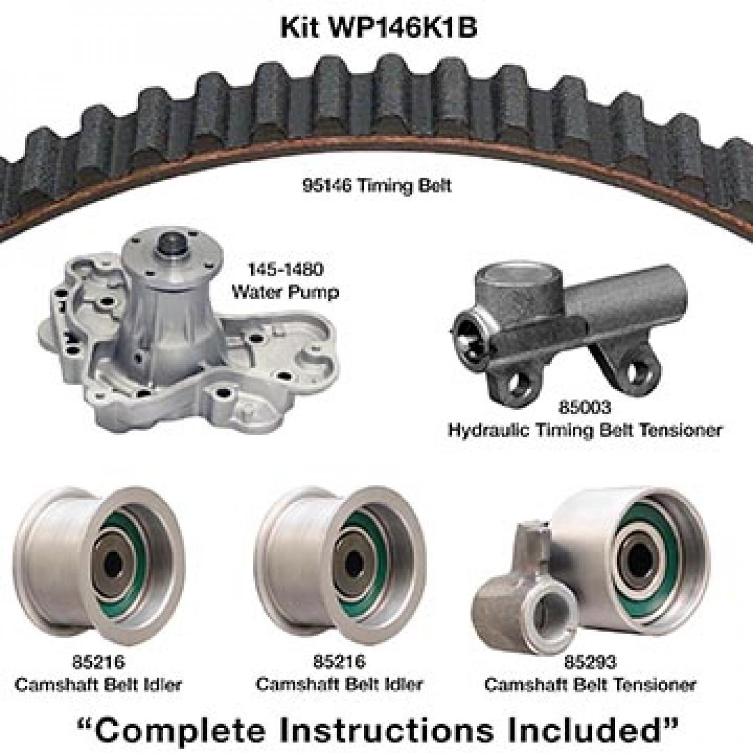 Dayco WP146K1B Engine Timing Belt Kit with Water Pump product image 1 of 1
