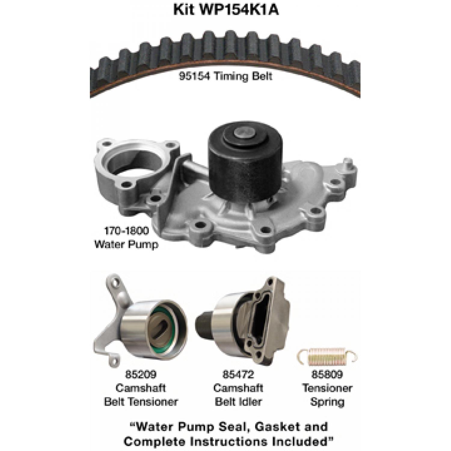 Dayco WP154K1A - Engine Timing Belt Kit with Water Pump Dayco WP154K1A Engine Timing Belt Kit with Water Pump product image 1 of 1