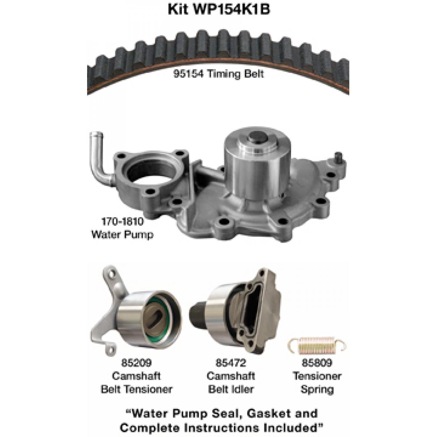 Dayco WP154K1B Engine Timing Belt Kit with Water Pump product image 1 of 1