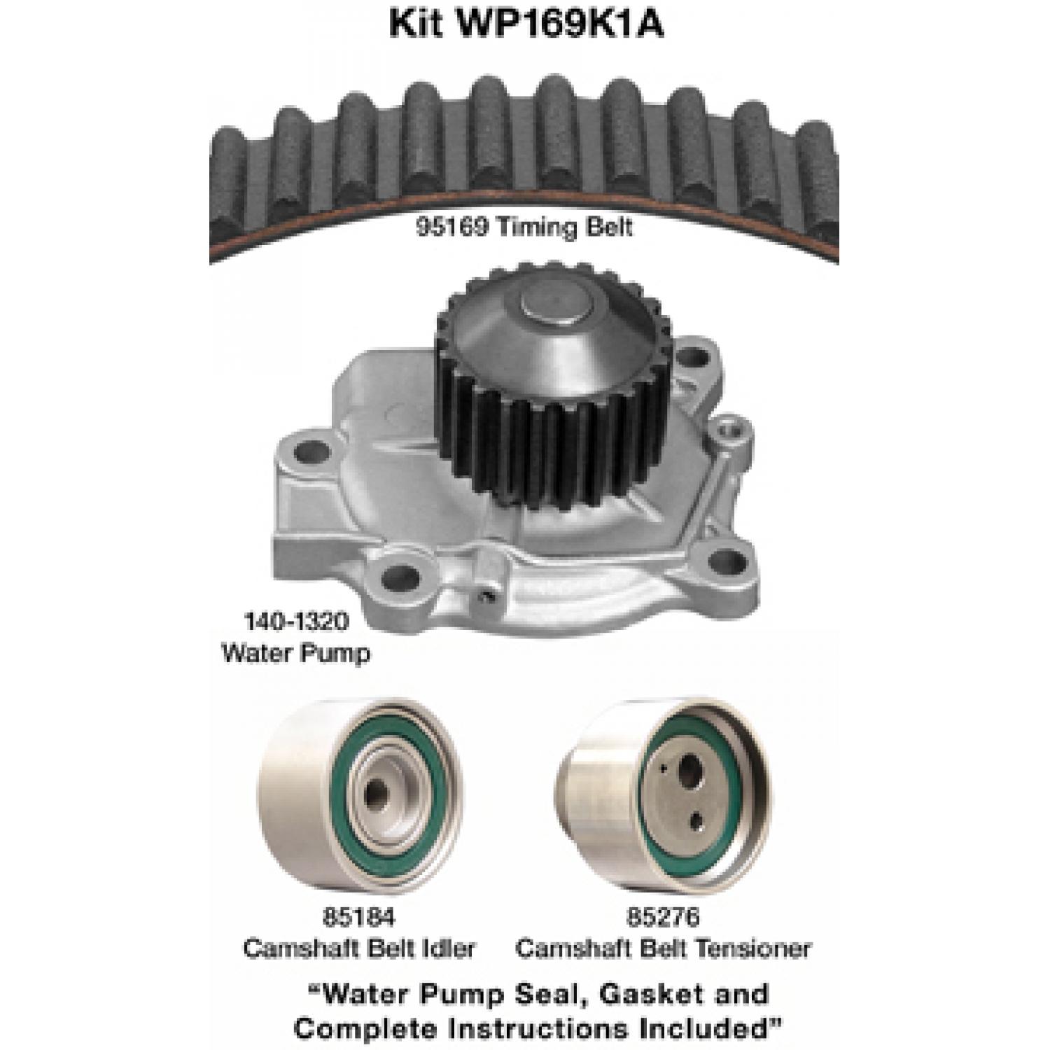 Dayco WP169K1A Engine Timing Belt Kit with Water Pump product image 1 of 1