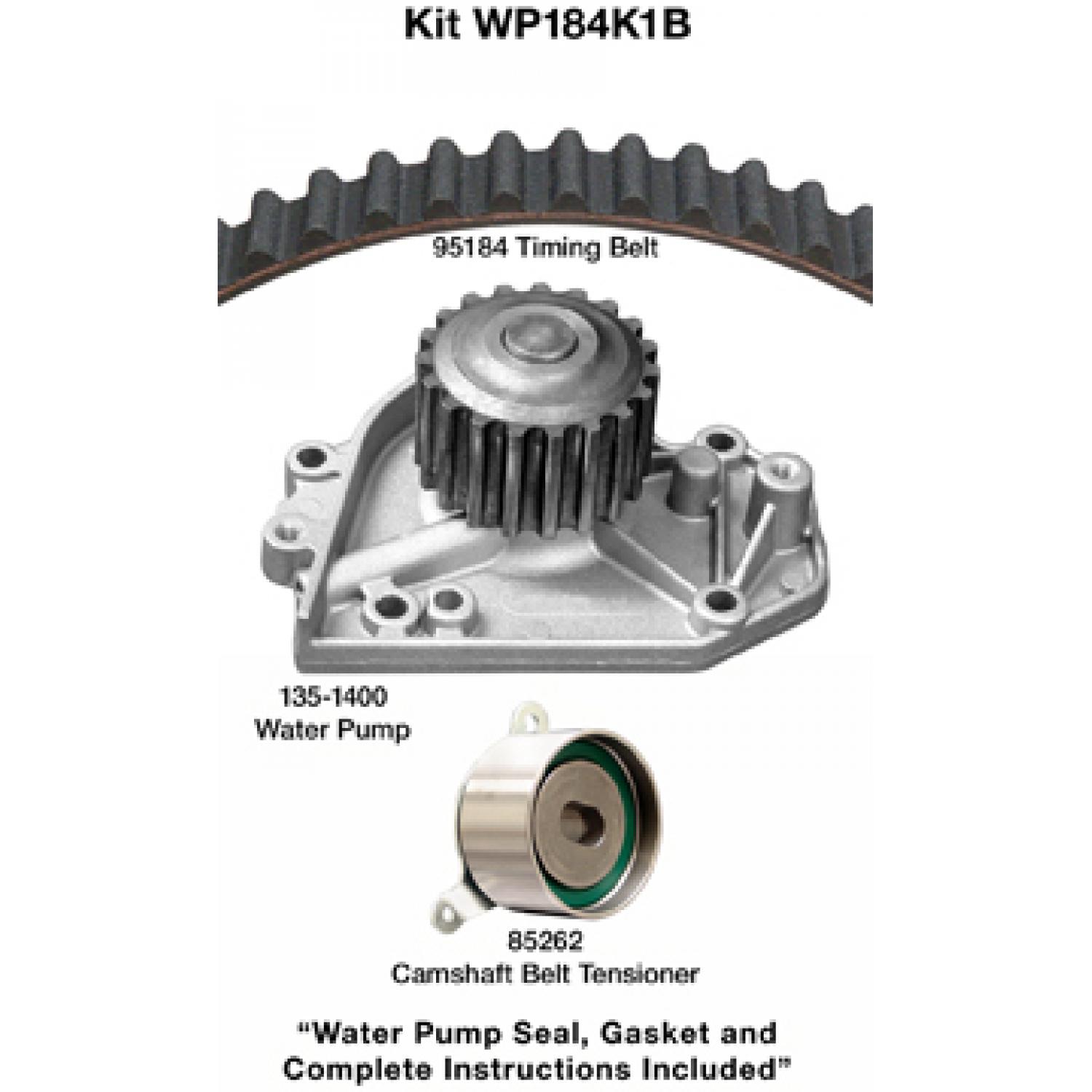 Dayco WP184K1B Engine Timing Belt Kit with Water Pump product image 1 of 1