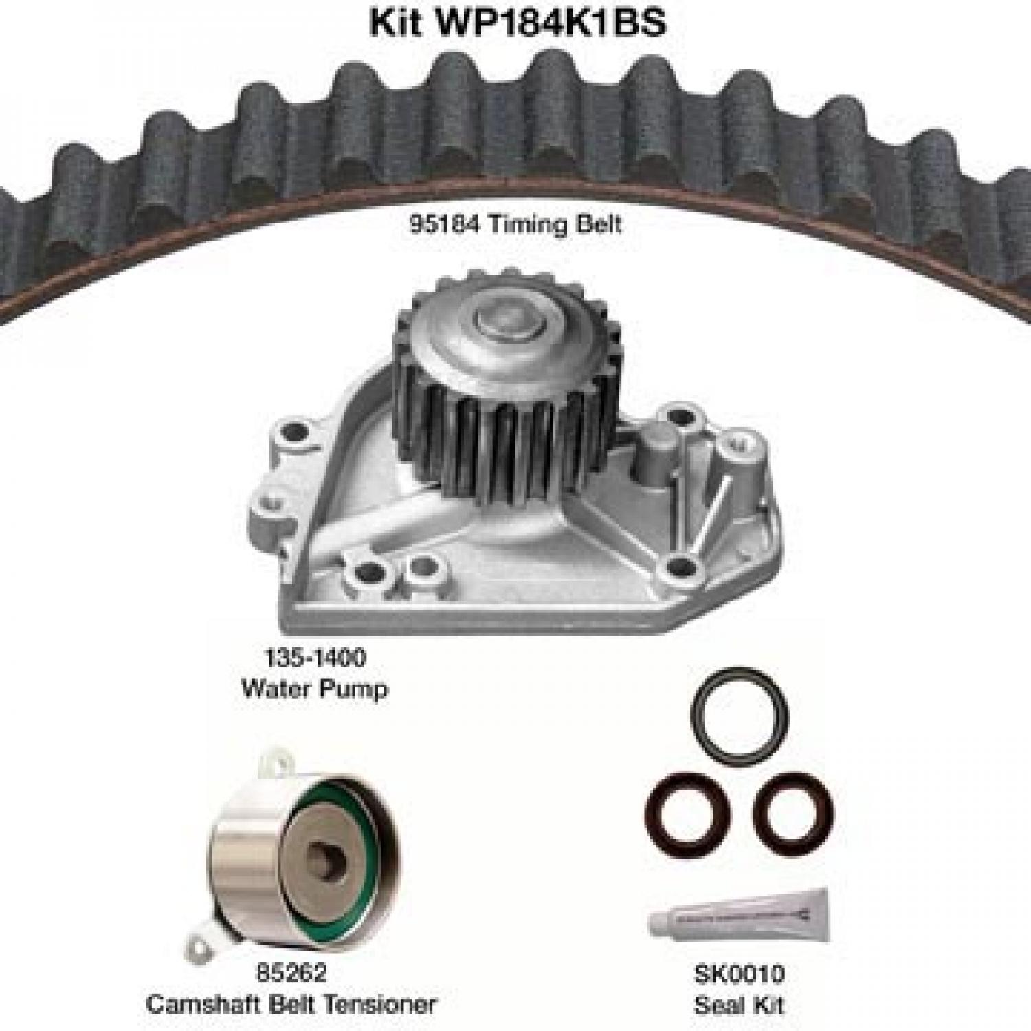 Dayco WP184K1BS Engine Timing Belt Kit with Water Pump product image 1 of 1