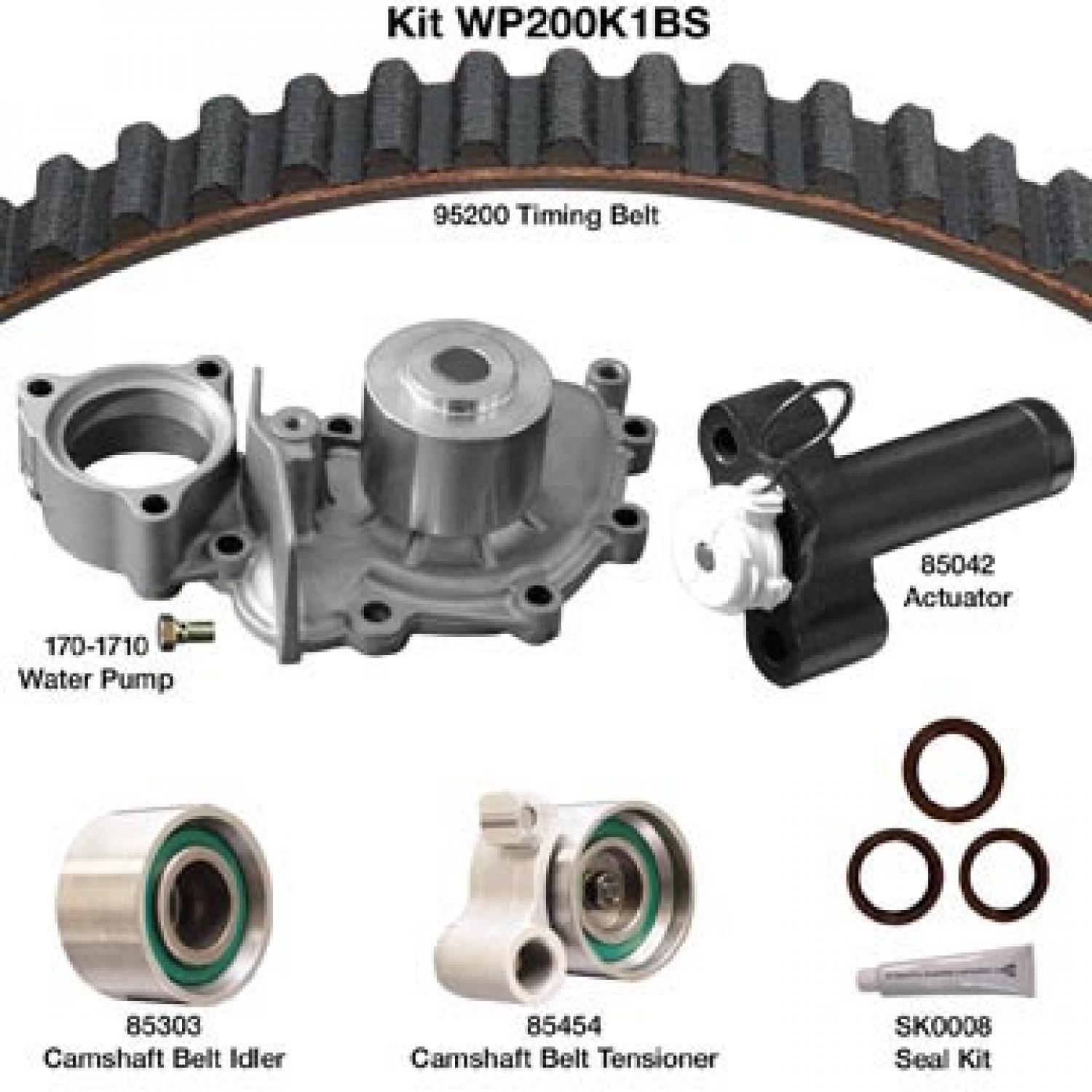 Dayco WP200K1BS - Engine Timing Belt Kit with Water Pump Dayco WP200K1BS Engine Timing Belt Kit with Water Pump product image 1 of 1