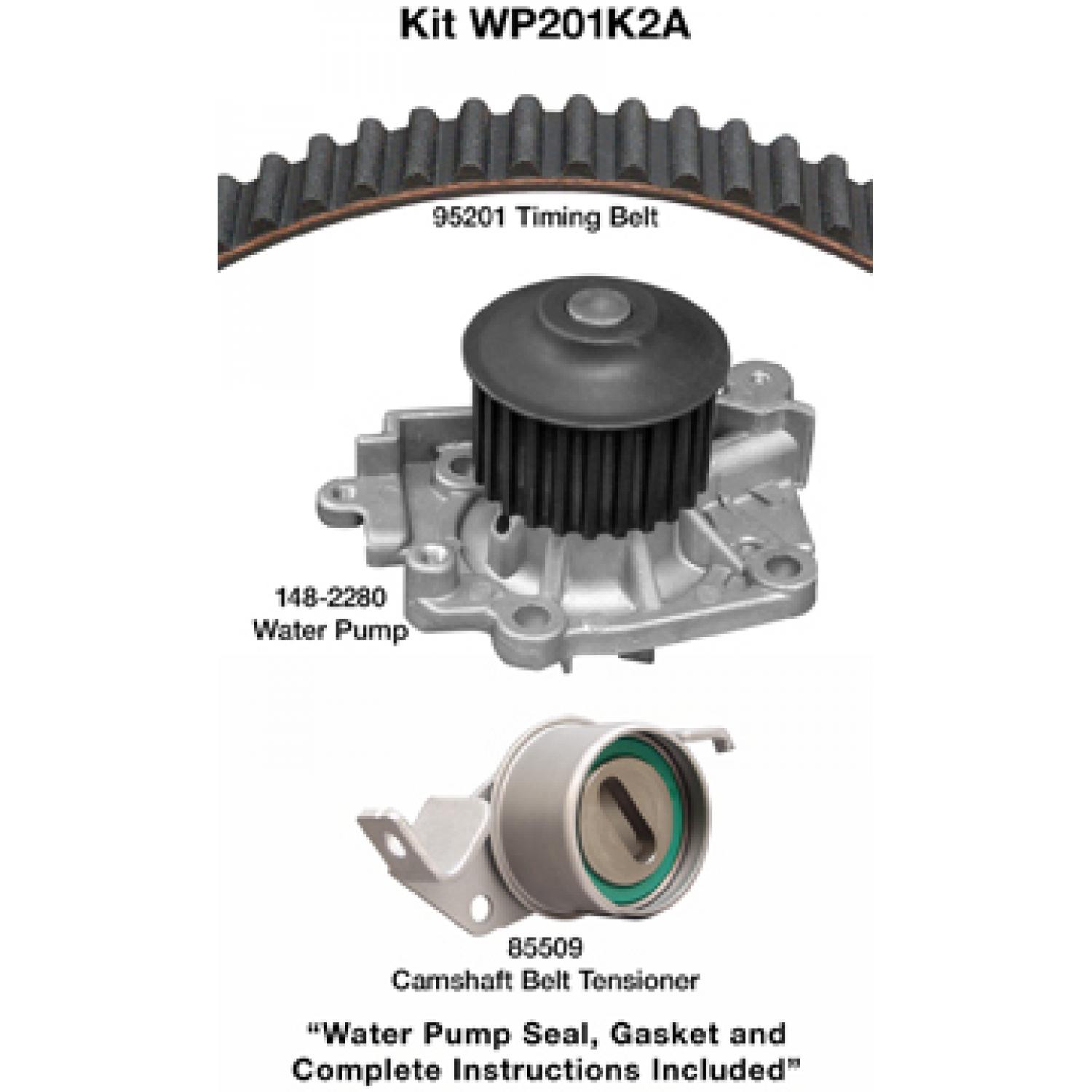 Dayco WP201K2A Engine Timing Belt Kit with Water Pump product image 1 of 1