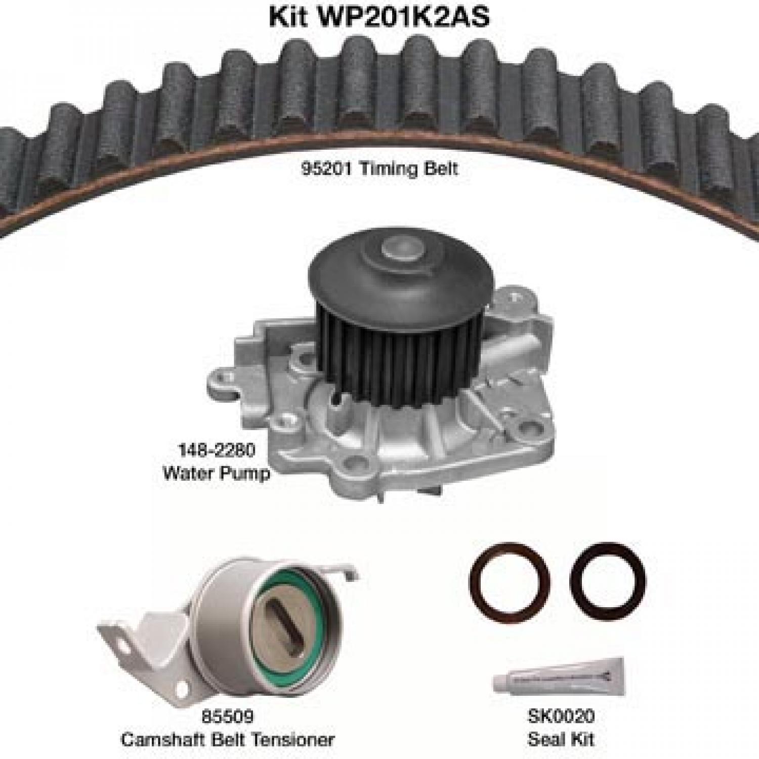 Dayco WP201K2AS Engine Timing Belt Kit with Water Pump product image 1 of 1