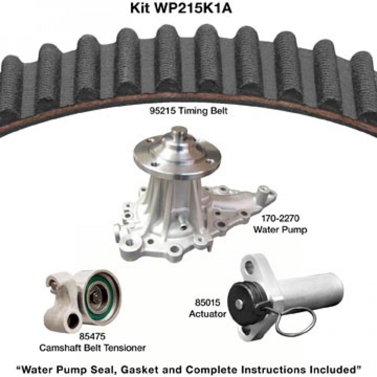 Dayco WP215K1A - Engine Timing Belt Kit with Water Pump Dayco WP215K1A Engine Timing Belt Kit with Water Pump product image 1 of 1