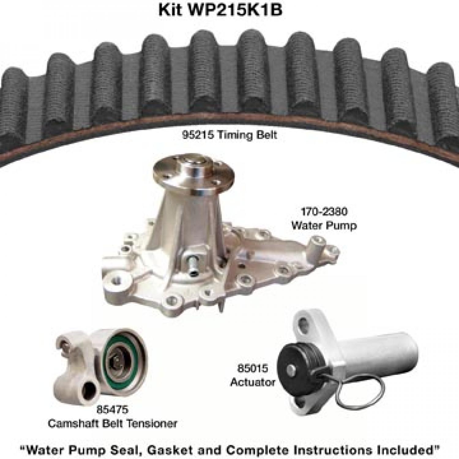 Dayco WP215K1B Engine Timing Belt Kit with Water Pump product image 1 of 1