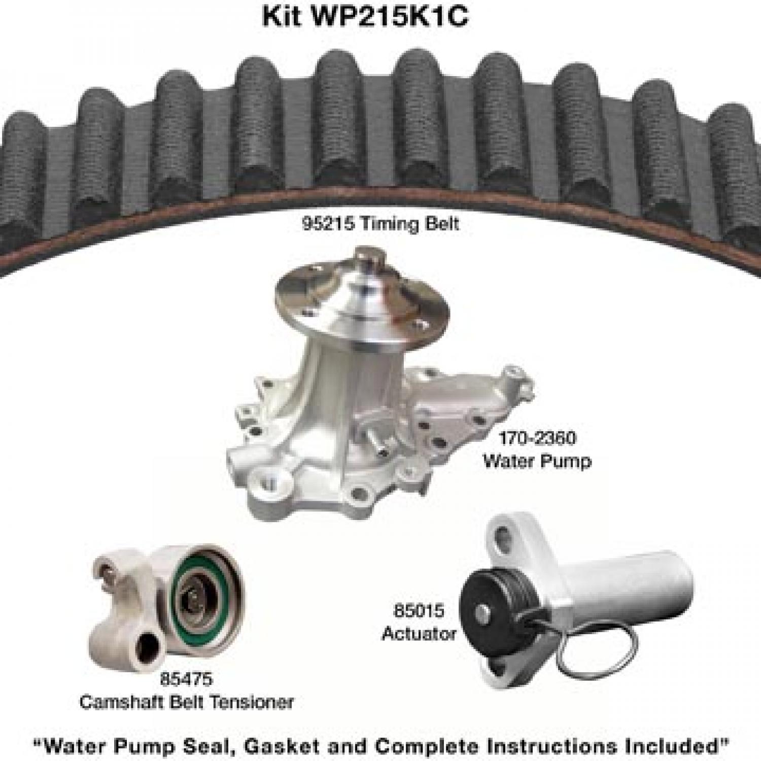 Dayco WP215K1C - Engine Timing Belt Kit with Water Pump Dayco WP215K1C Engine Timing Belt Kit with Water Pump product image 1 of 1