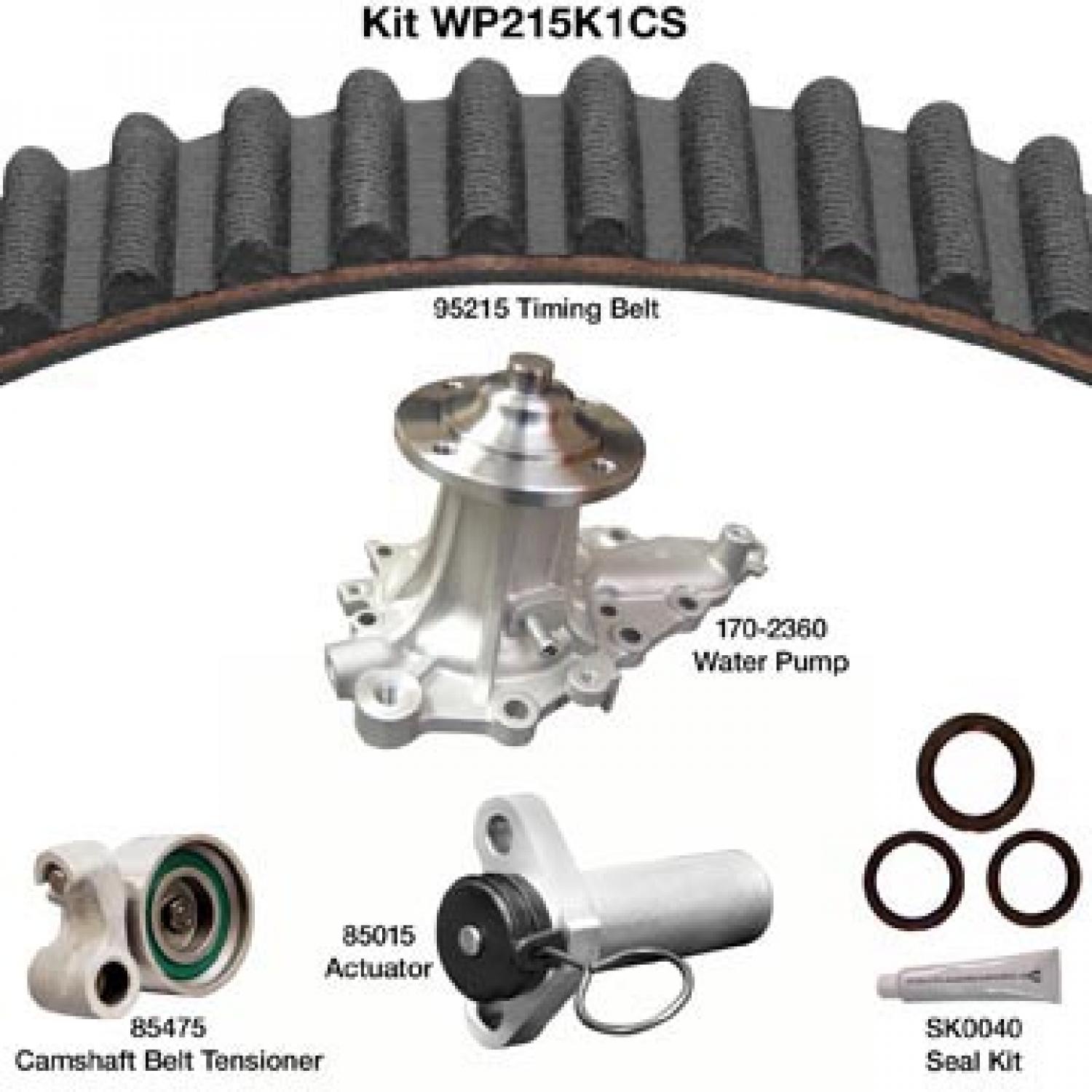 Dayco WP215K1CS - Engine Timing Belt Kit with Water Pump Dayco WP215K1CS Engine Timing Belt Kit with Water Pump product image 1 of 1