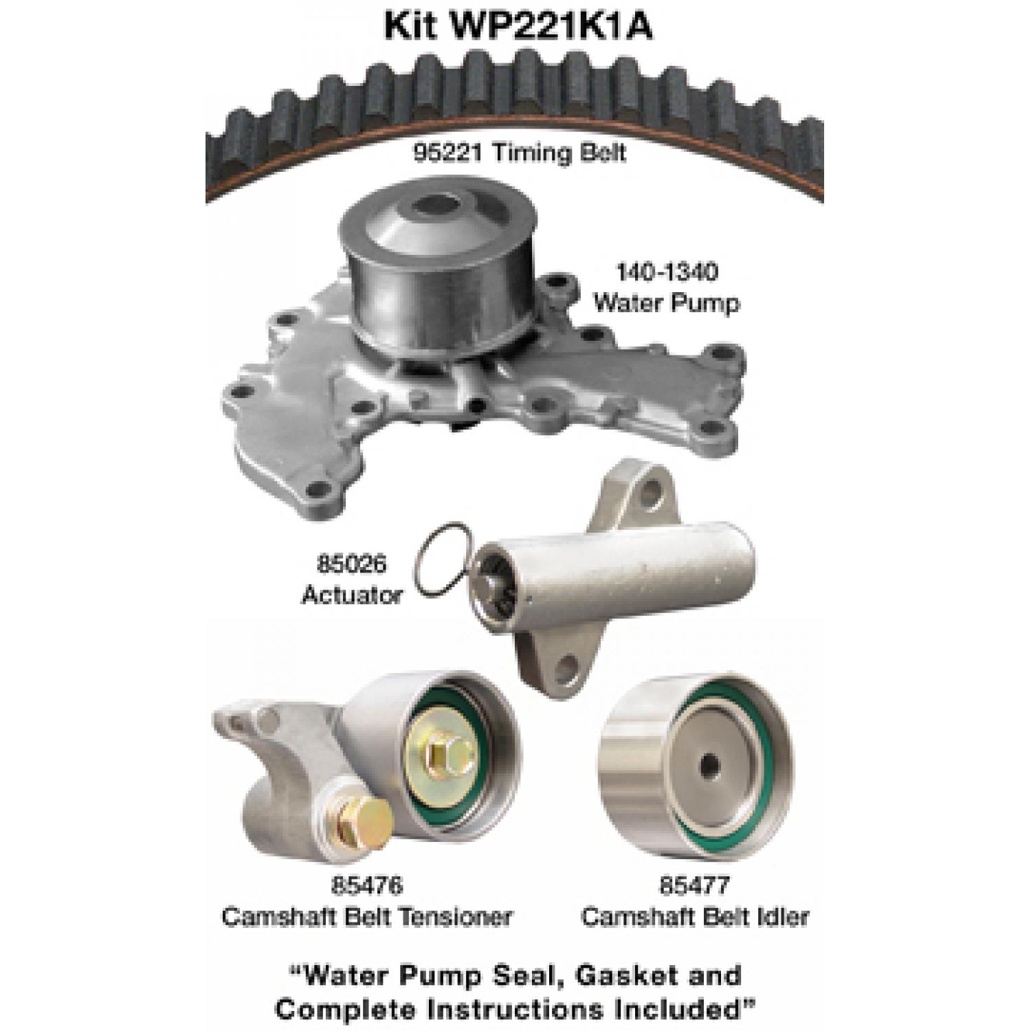 Dayco WP221K1A Engine Timing Belt Kit with Water Pump product image 1 of 1