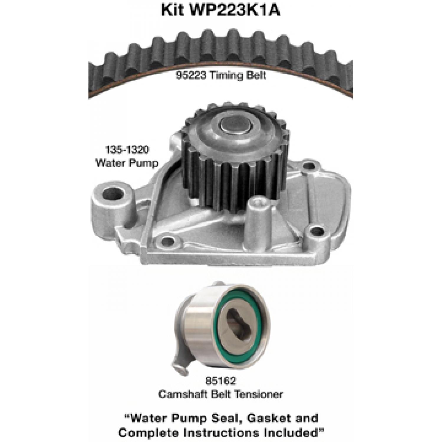 Dayco WP223K1A Engine Timing Belt Kit with Water Pump product image 1 of 1