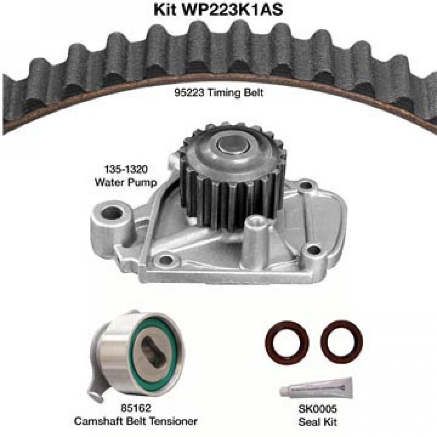 Dayco WP223K1AS - Engine Timing Belt Kit with Water Pump Dayco WP223K1AS Engine Timing Belt Kit with Water Pump product image 1 of 1