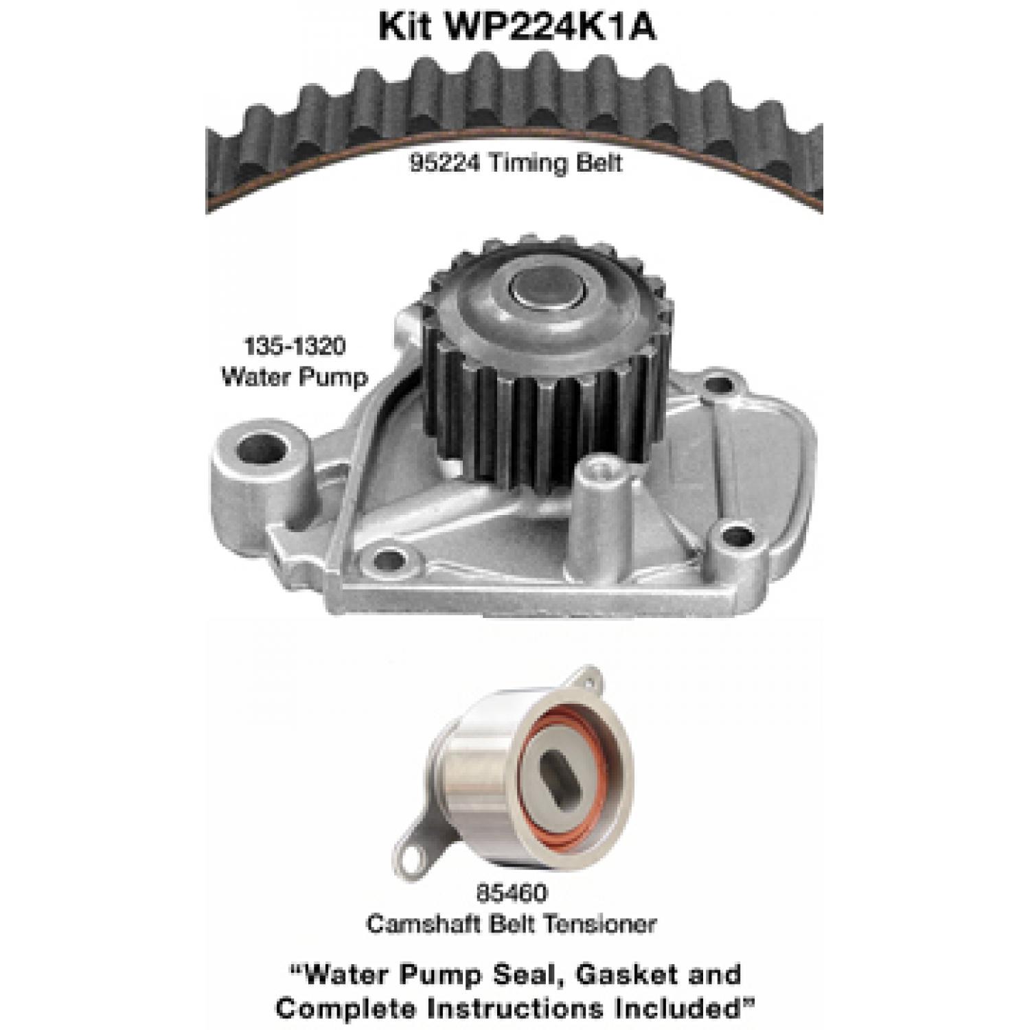 Dayco WP224K1A Engine Timing Belt Kit with Water Pump product image 1 of 1