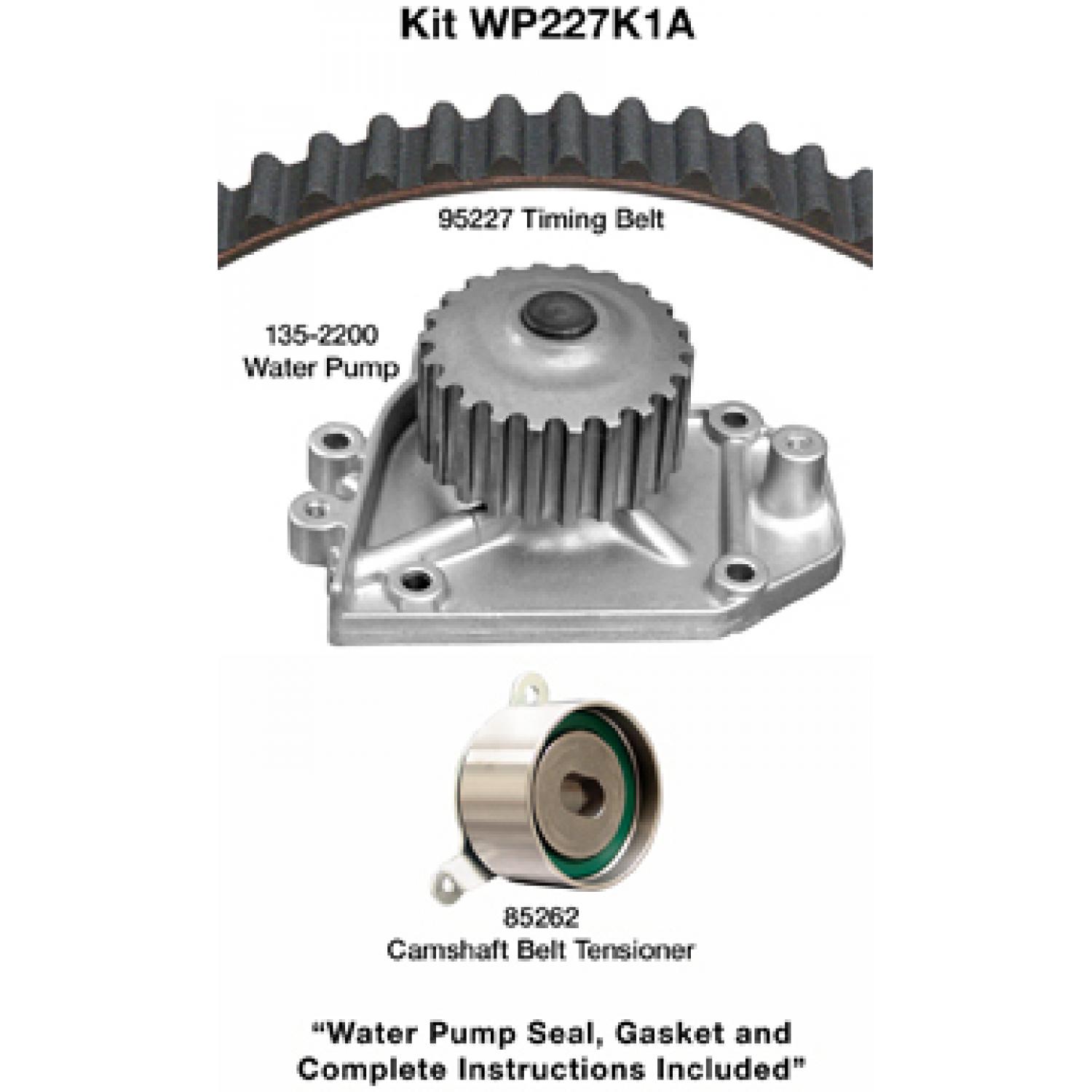 Dayco WP227K1A - Engine Timing Belt Kit with Water Pump Dayco WP227K1A Engine Timing Belt Kit with Water Pump product image 1 of 1