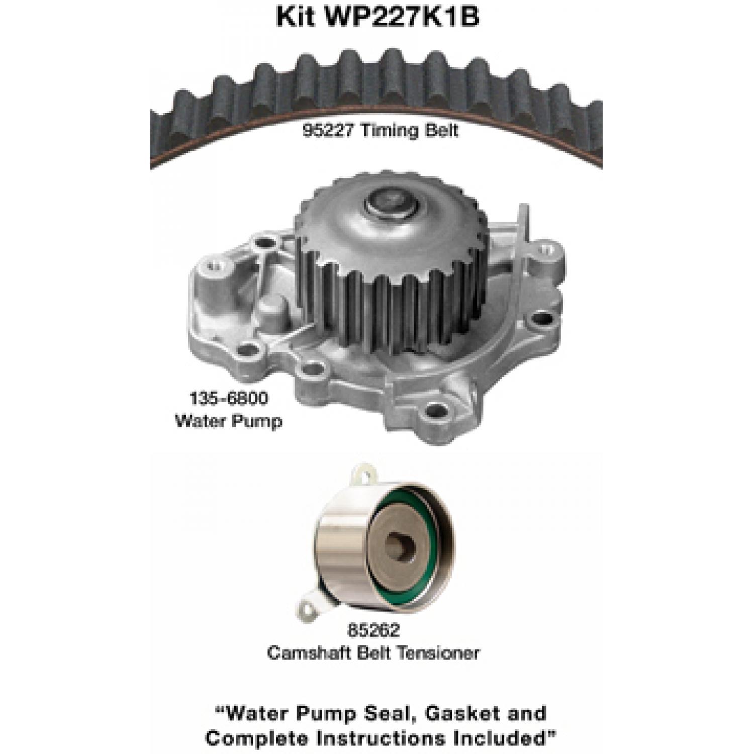 Dayco WP227K1B Engine Timing Belt Kit with Water Pump product image 1 of 1