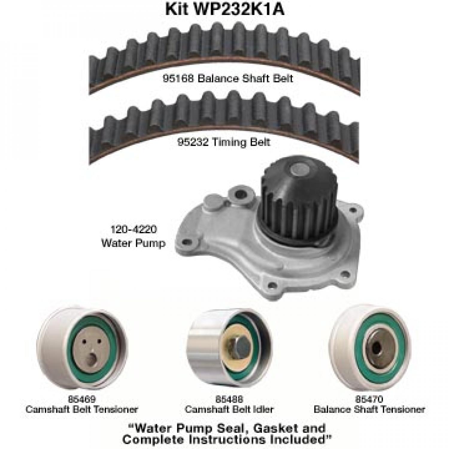Dayco WP232K1A Engine Timing Belt Kit with Water Pump product image 1 of 1