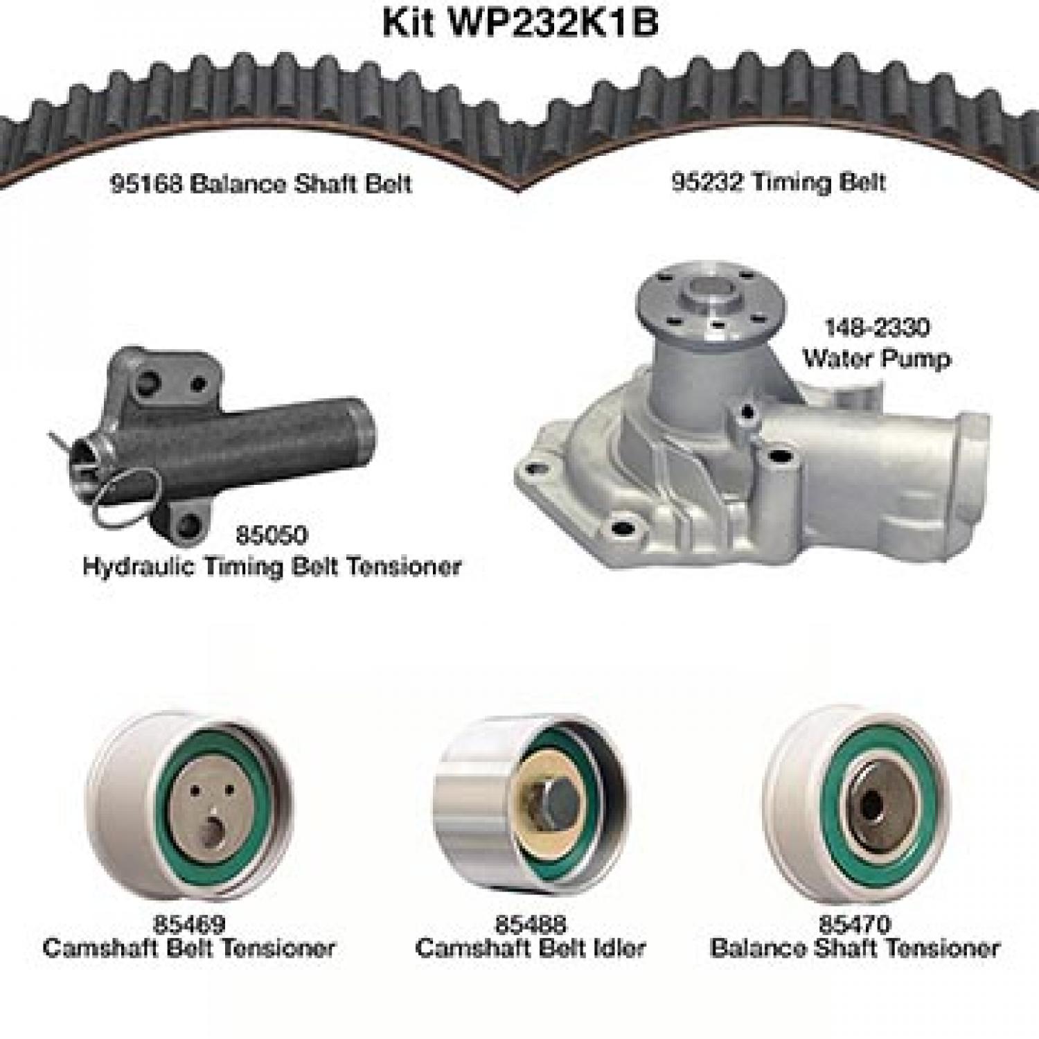 Dayco WP232K1B Engine Timing Belt Kit with Water Pump product image 1 of 1