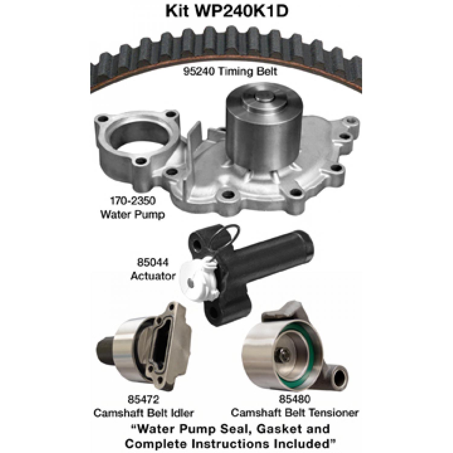 Dayco WP240K1D Engine Timing Belt Kit with Water Pump product image 1 of 1