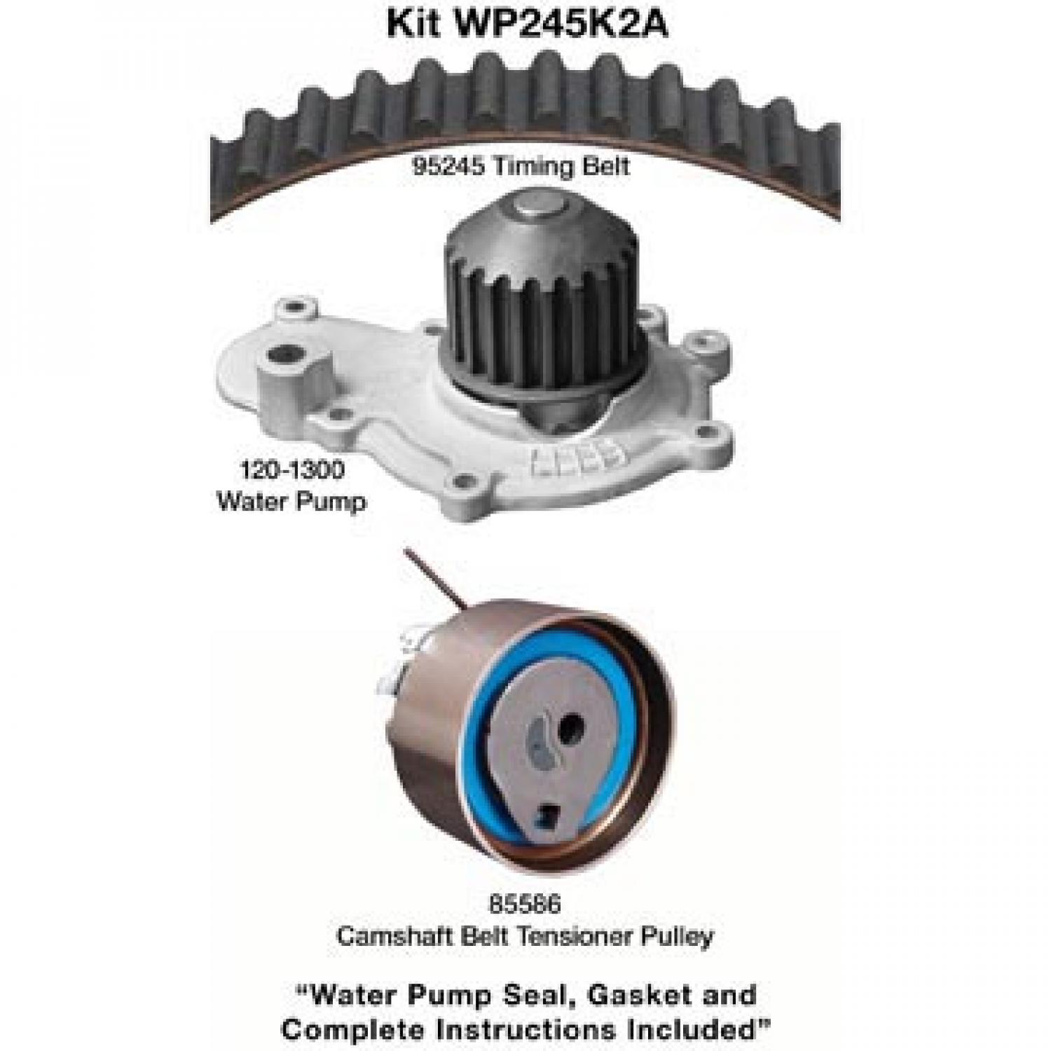 Dayco WP245K2A Engine Timing Belt Kit with Water Pump product image 1 of 1