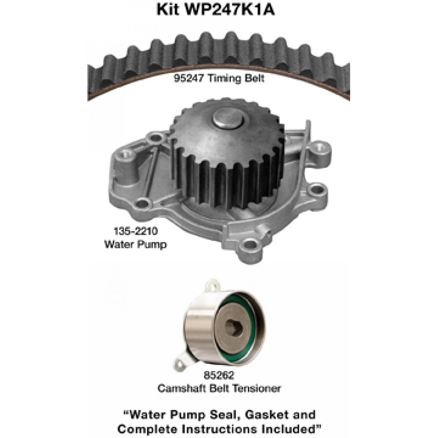 Dayco WP247K1A - Engine Timing Belt Kit with Water Pump Dayco WP247K1A Engine Timing Belt Kit with Water Pump product image 1 of 1