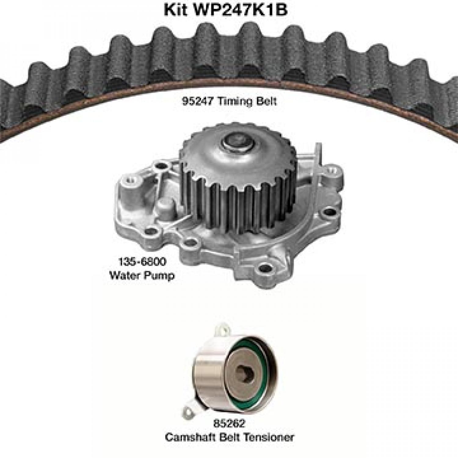 Dayco WP247K1B Engine Timing Belt Kit with Water Pump product image 1 of 1