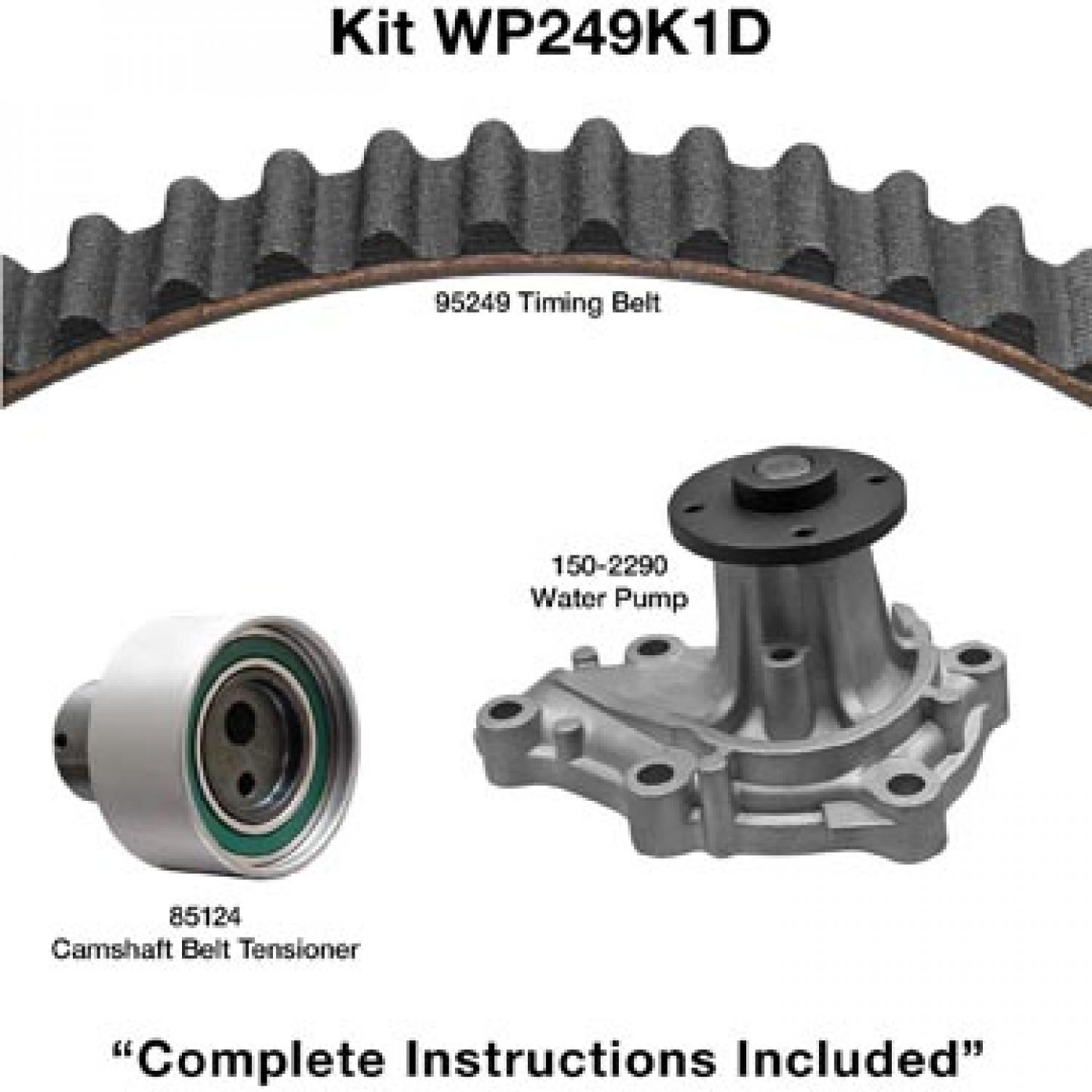 Dayco WP249K1D Engine Timing Belt Kit with Water Pump product image 1 of 1