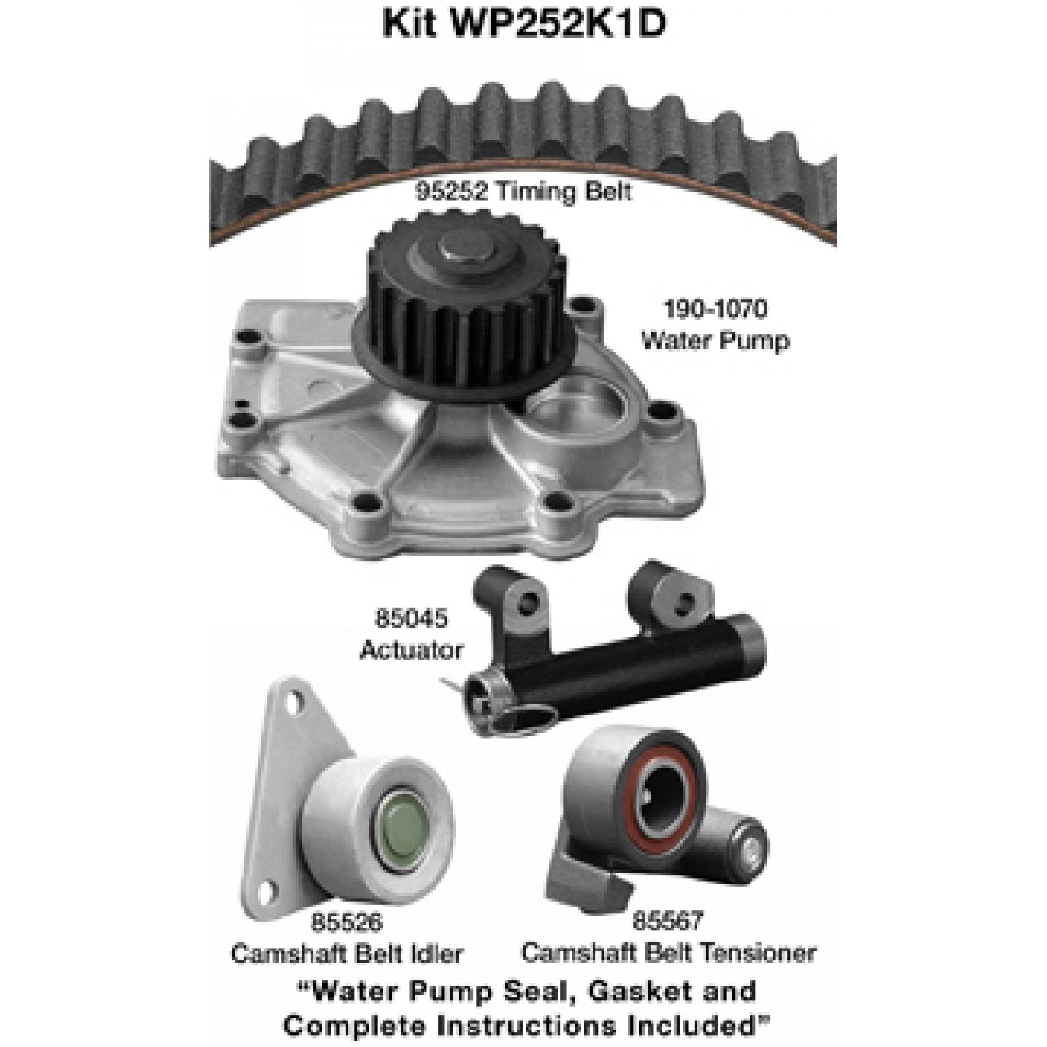 Dayco WP252K1D Engine Timing Belt Kit with Water Pump product image 1 of 1