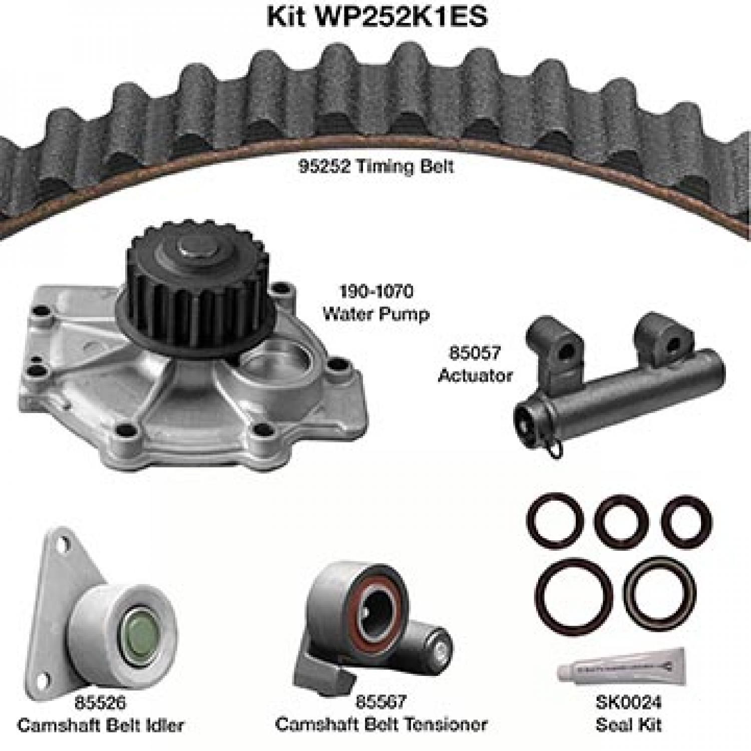 Dayco WP252K1ES - Engine Timing Belt Kit with Water Pump Dayco WP252K1ES Engine Timing Belt Kit with Water Pump product image 1 of 1