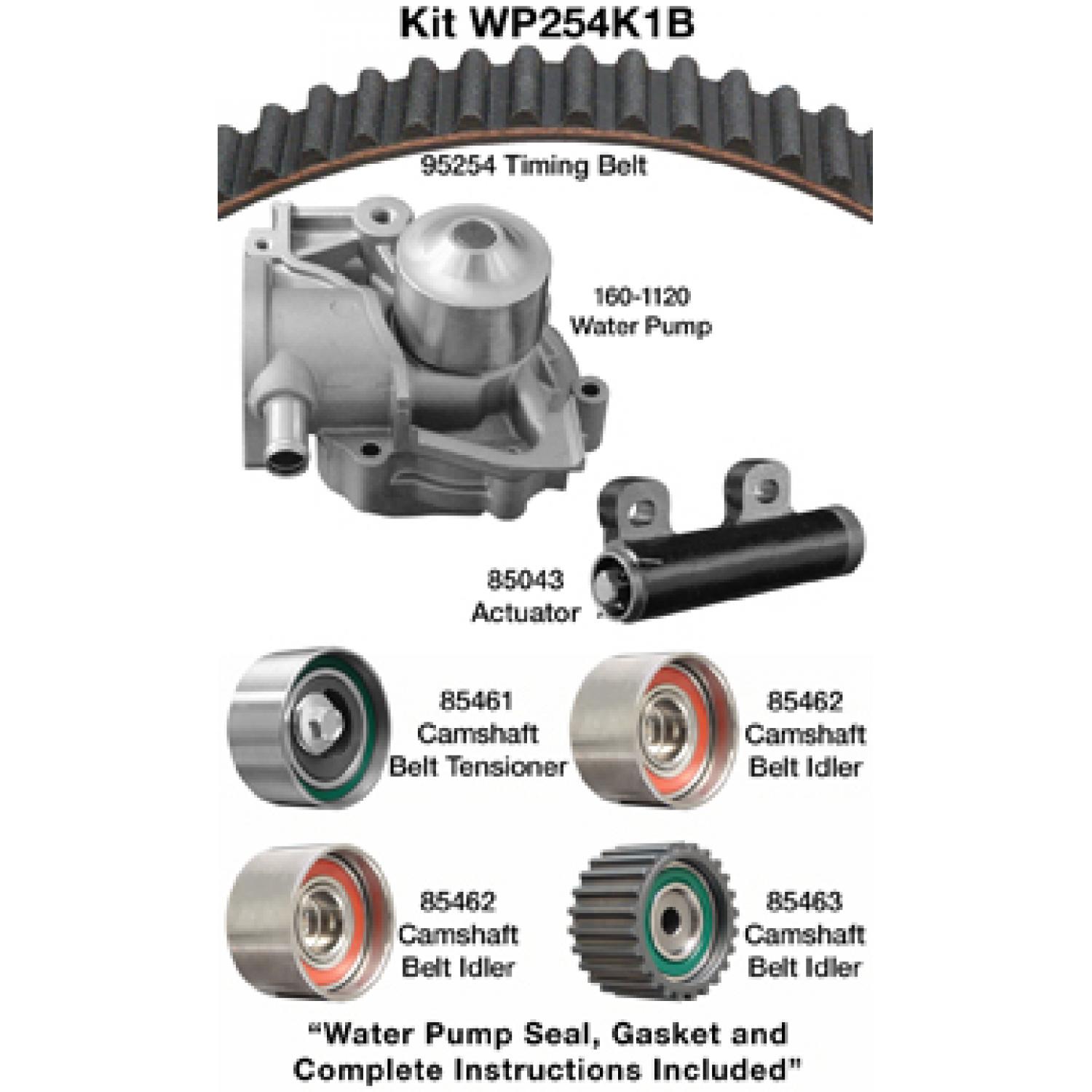 Dayco WP254K1B Engine Timing Belt Kit with Water Pump product image 1 of 1