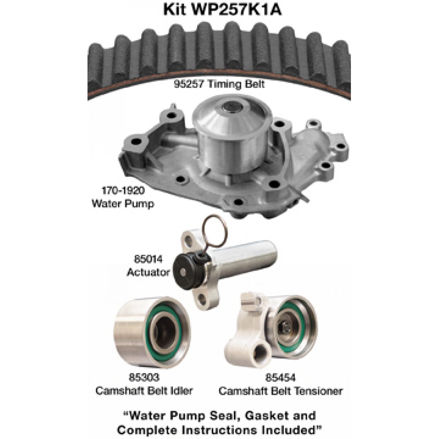 Dayco WP257K1A Engine Timing Belt Kit with Water Pump product image 1 of 1