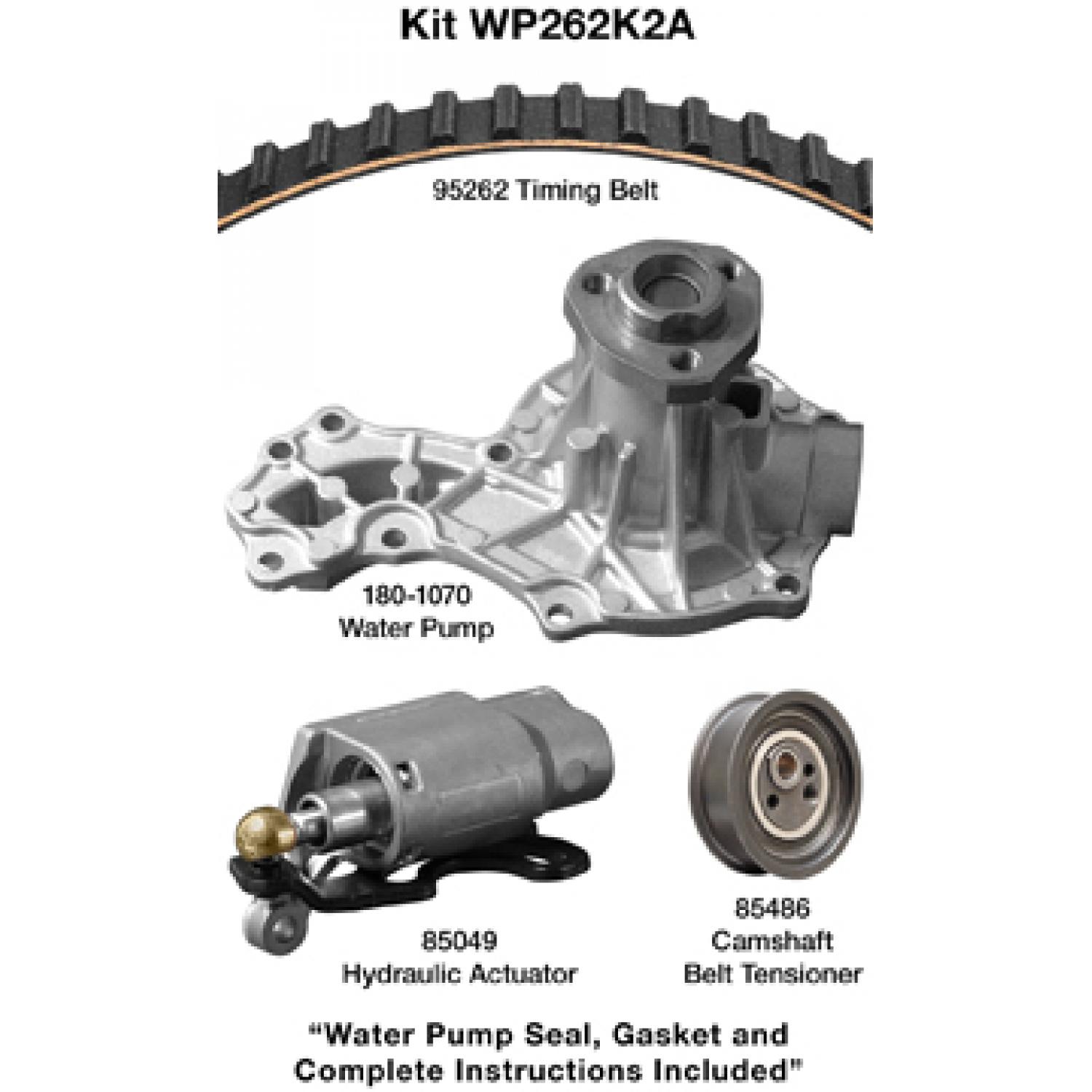 Dayco WP262K2A Engine Timing Belt Kit with Water Pump product image 1 of 1