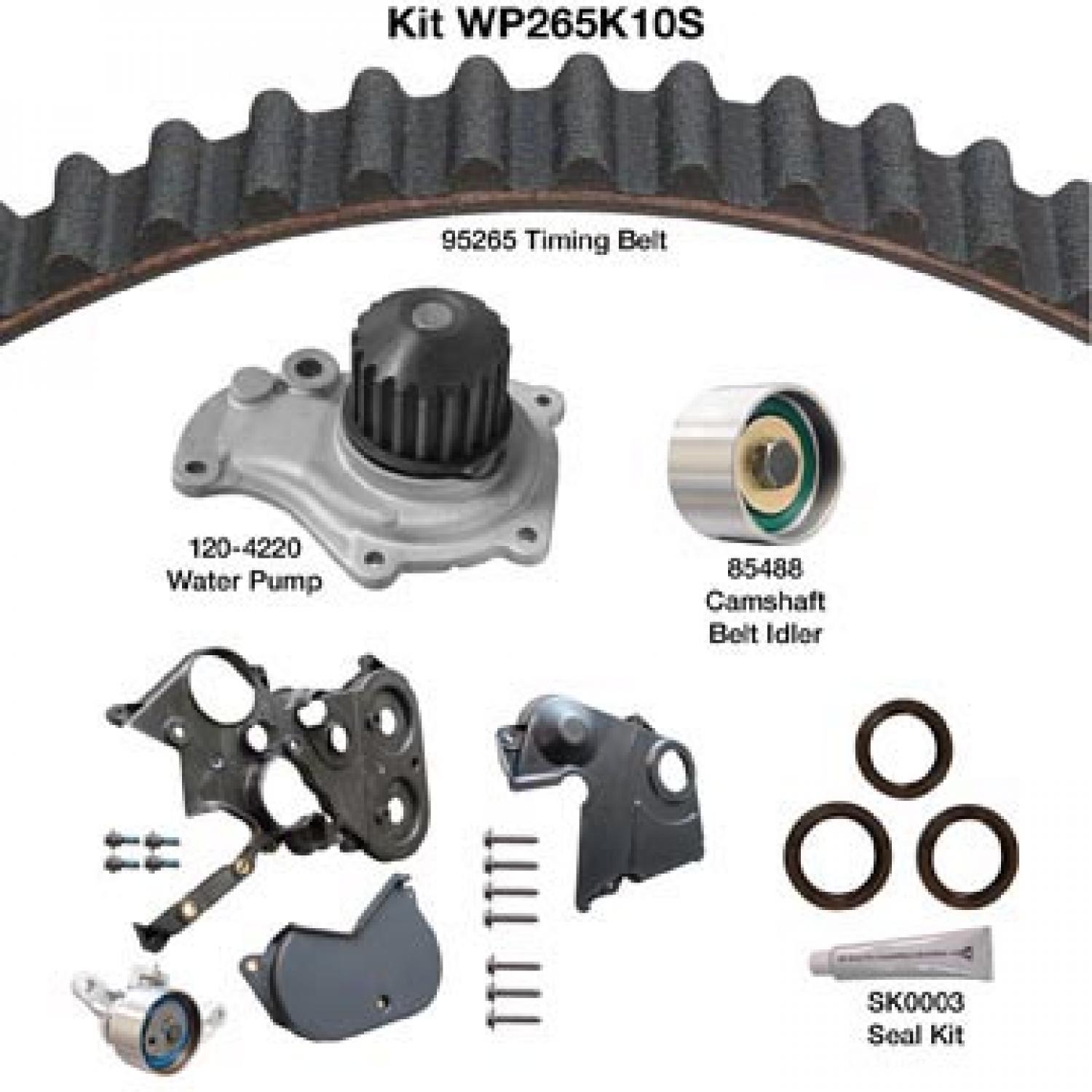 Dayco WP265K10S - Engine Timing Belt Kit with Water Pump Dayco WP265K10S Engine Timing Belt Kit with Water Pump product image 1 of 1