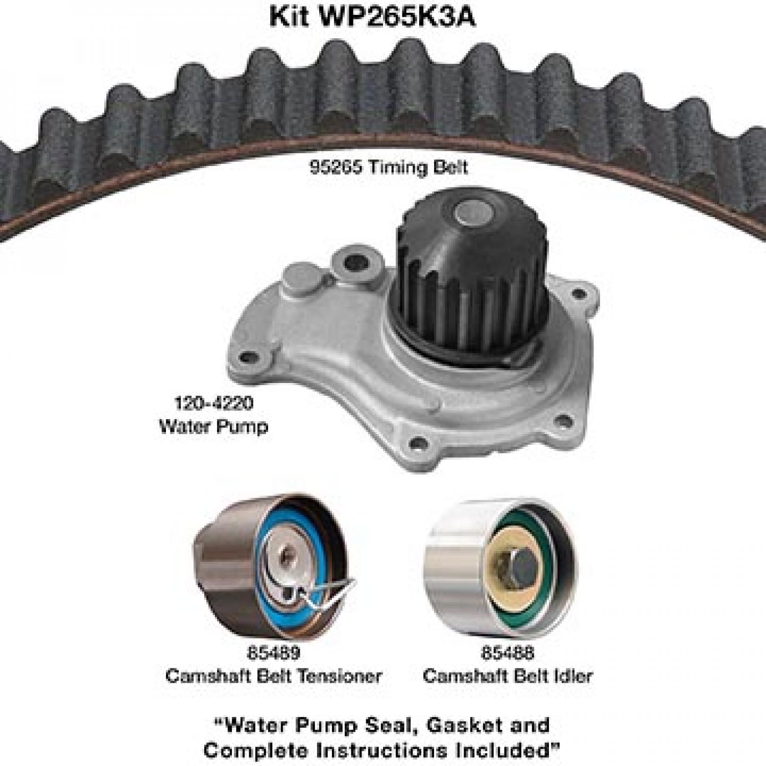 Dayco WP265K3A Engine Timing Belt Kit with Water Pump product image 1 of 1